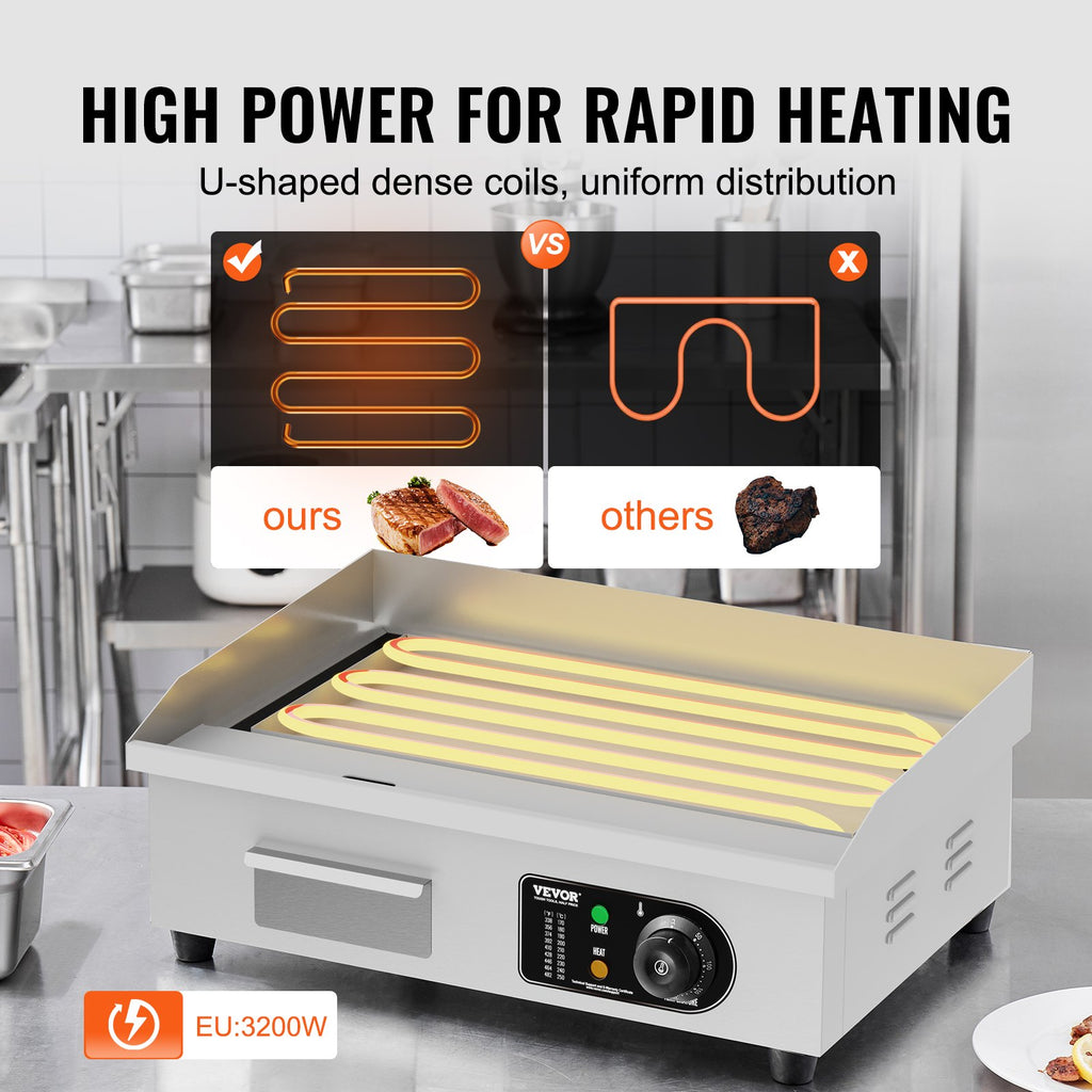 Elektrinis kepimo paviršius VEVOR HT-821, 3200W