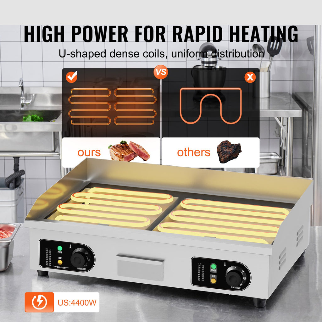 Elektrinė kepimo plokštuma VEVOR HT-820, 4400W