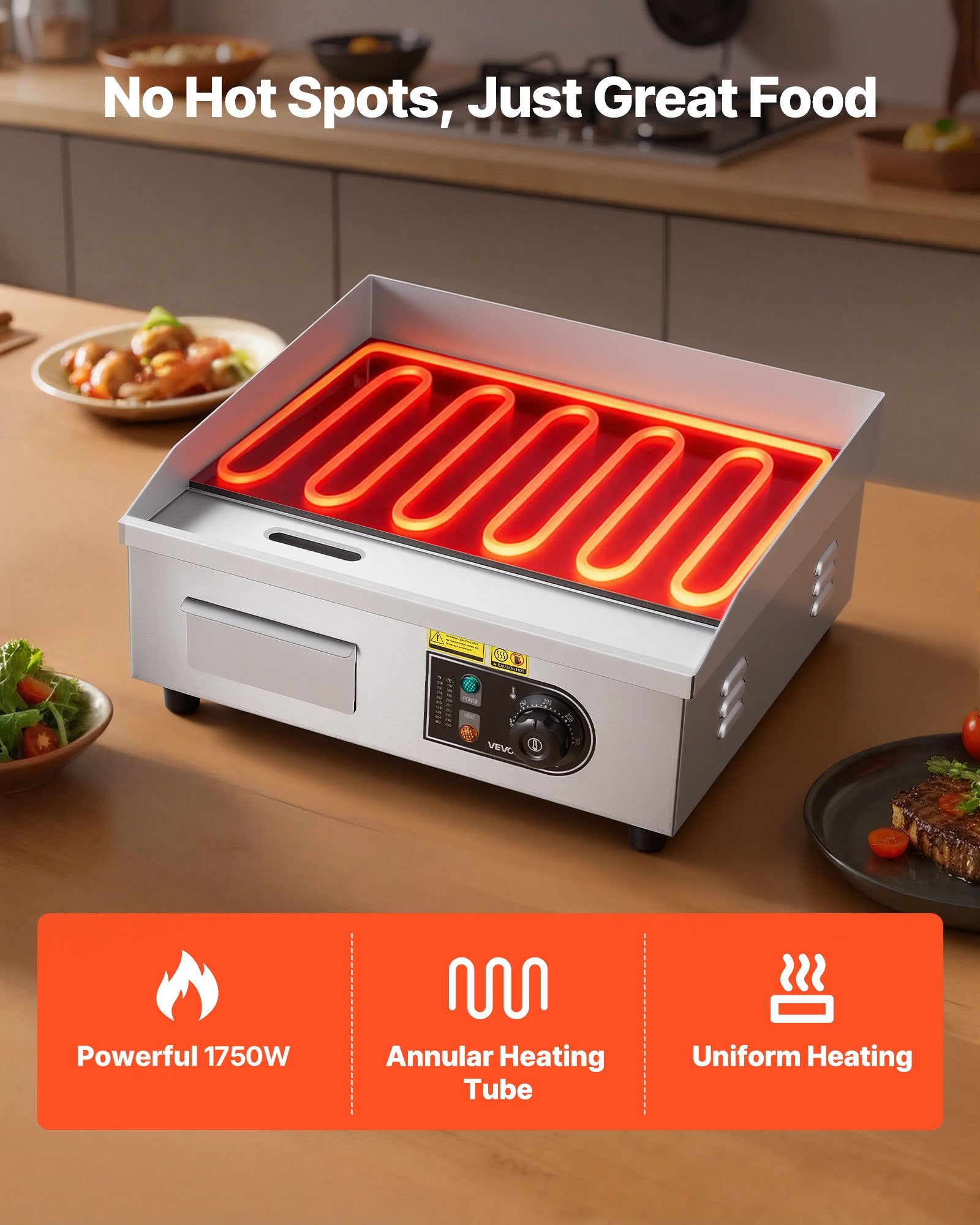 Elektrinis kepimo paviršius VEVOR YS-450-EU, 2800W