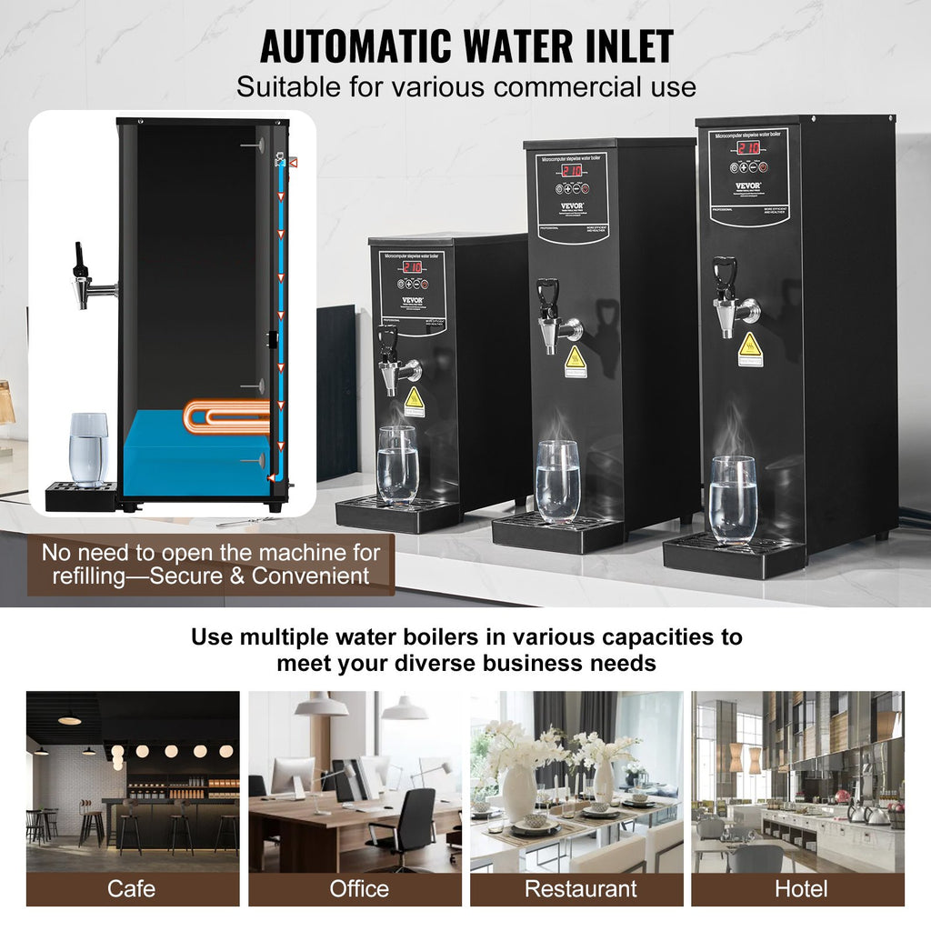 Komercinis vandens virintuvas VEVOR KW-20SA, 50 l/val.