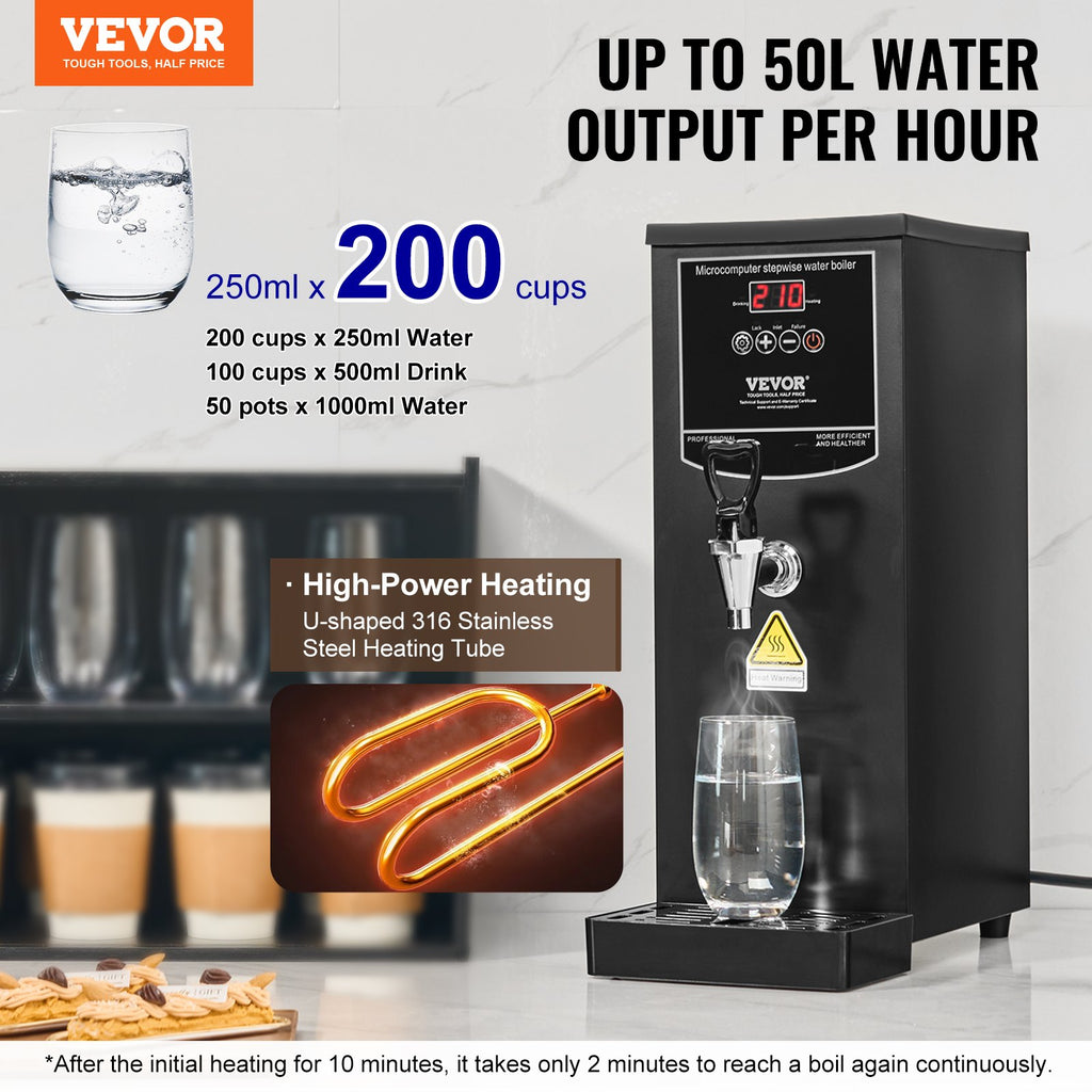 Komercinis vandens virintuvas VEVOR KW-10SA, 2500W
