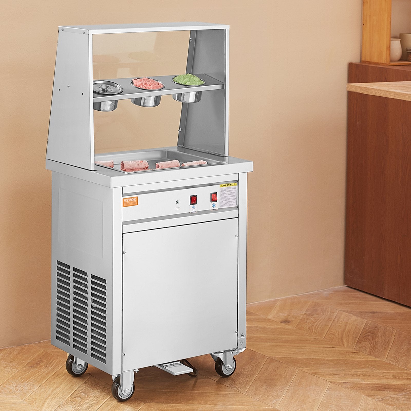 Ledų ritinėlių gaminimo aparatas VEVOR CBJF-1DC-350, 35x35 cm