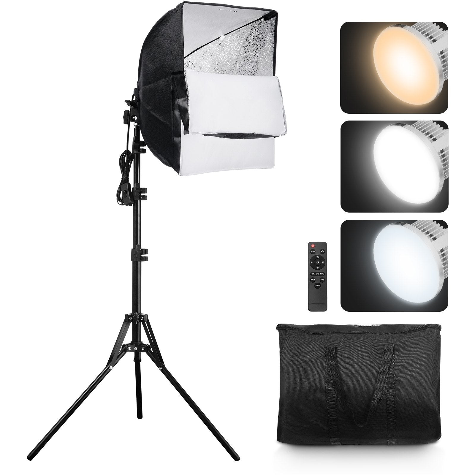 Softbox apšvietimo komplektas VEVOR YX-RGX002, 40x40 cm