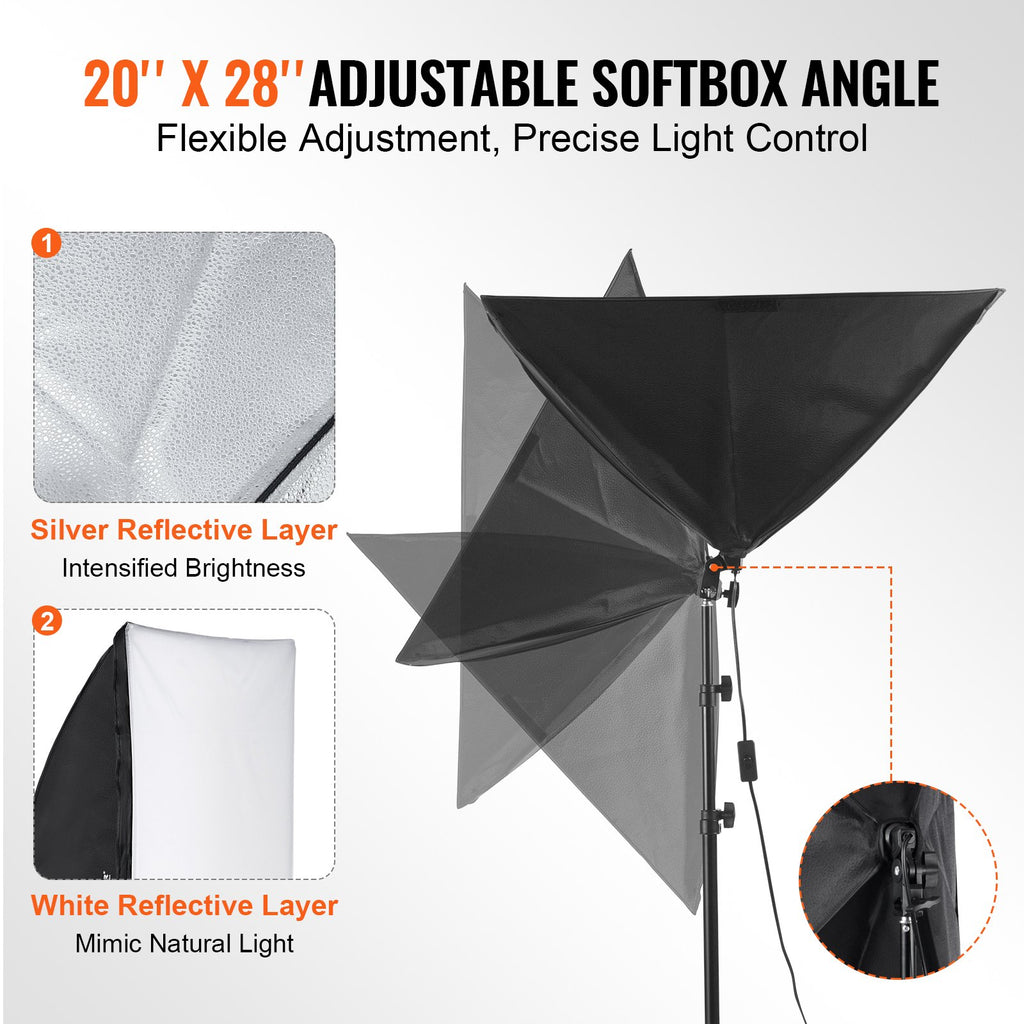 Studijinis apšvietimo komplektas VEVOR LED570(EU), 50x70 cm