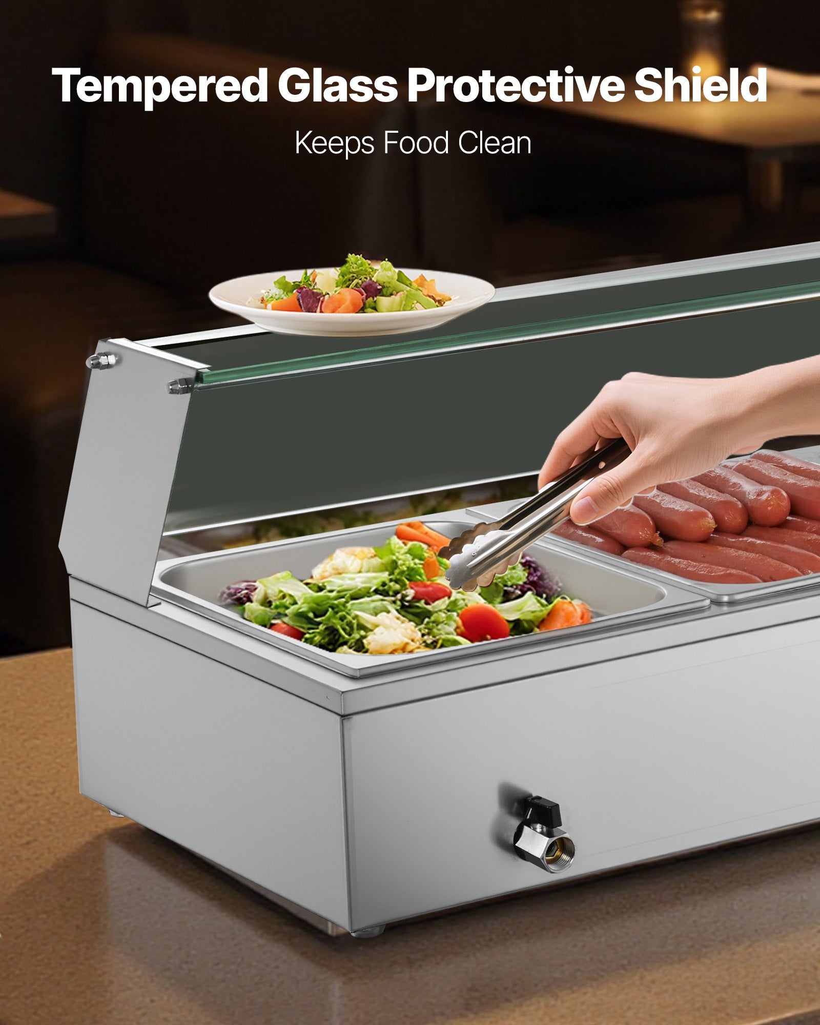 Maisto šildytuvas (Bain Marie) VEVOR M-2215, 1500W
