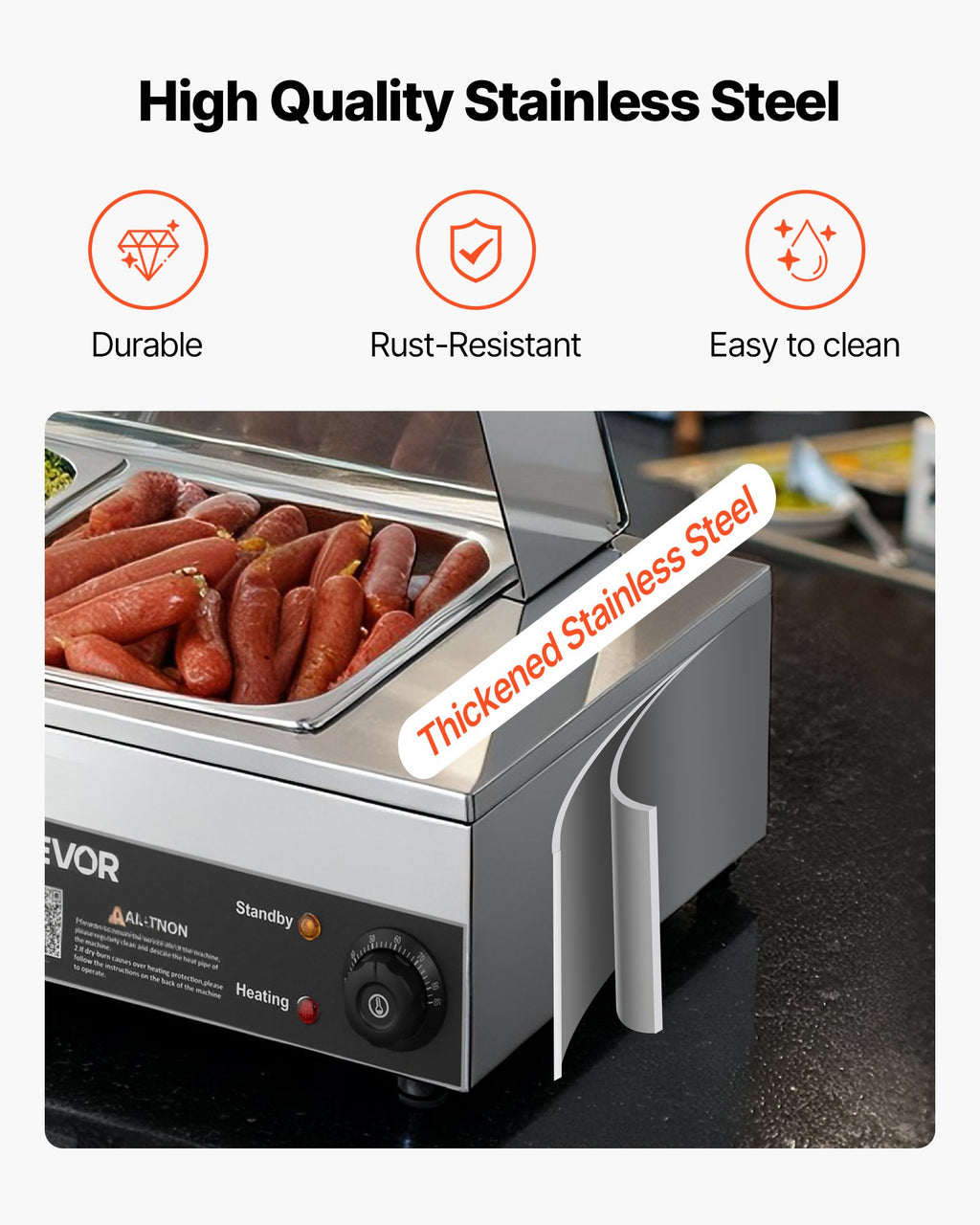 Maisto šildytuvas (Bain Marie) VEVOR M-2215, 1500W