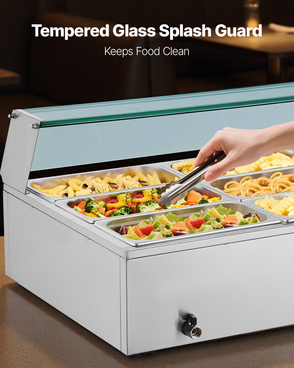 Maisto šildytuvas (Bain Marie) VEVOR M-2334, 1700W