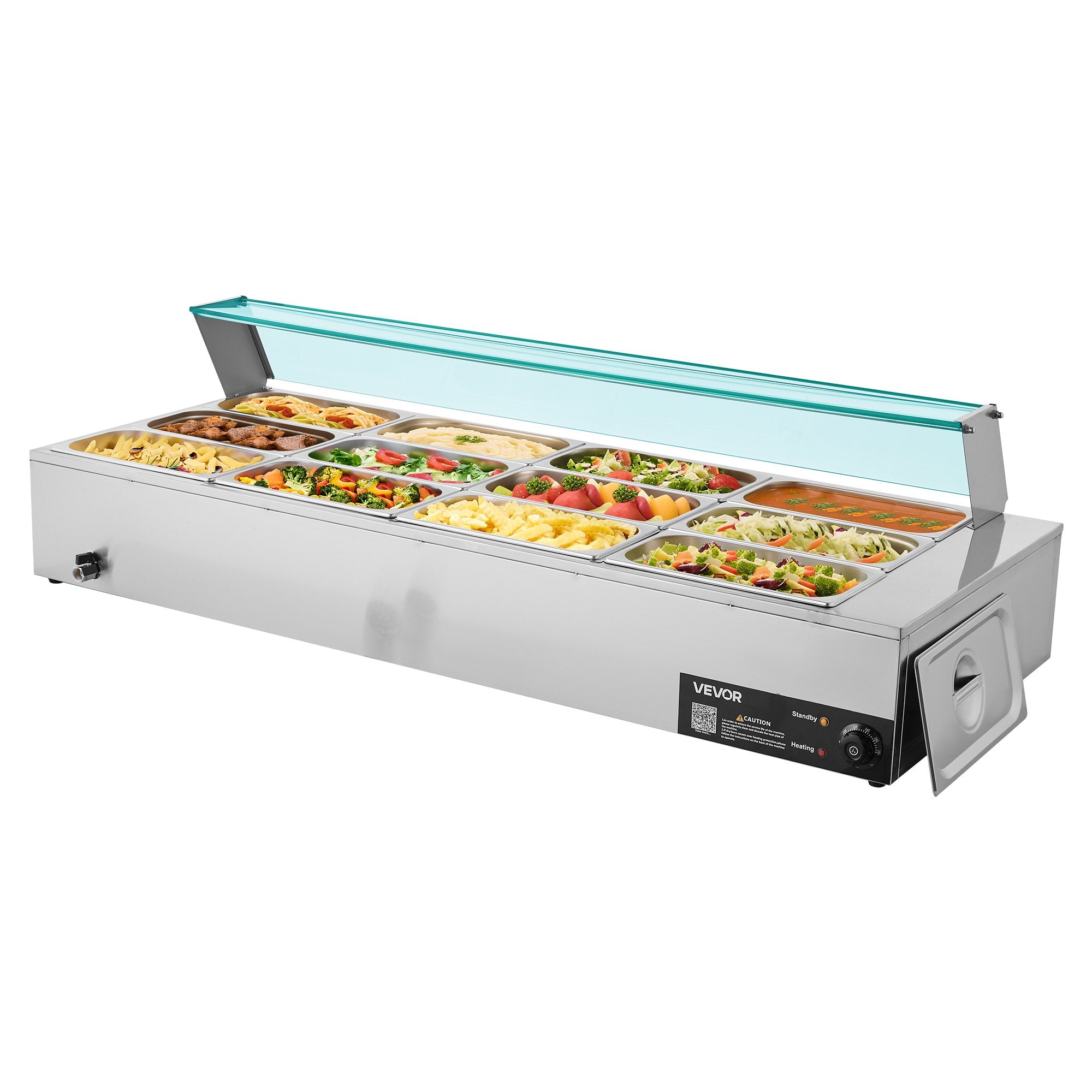 Maisto šildytuvas (Bain Marie) VEVOR M-2334, 1700W