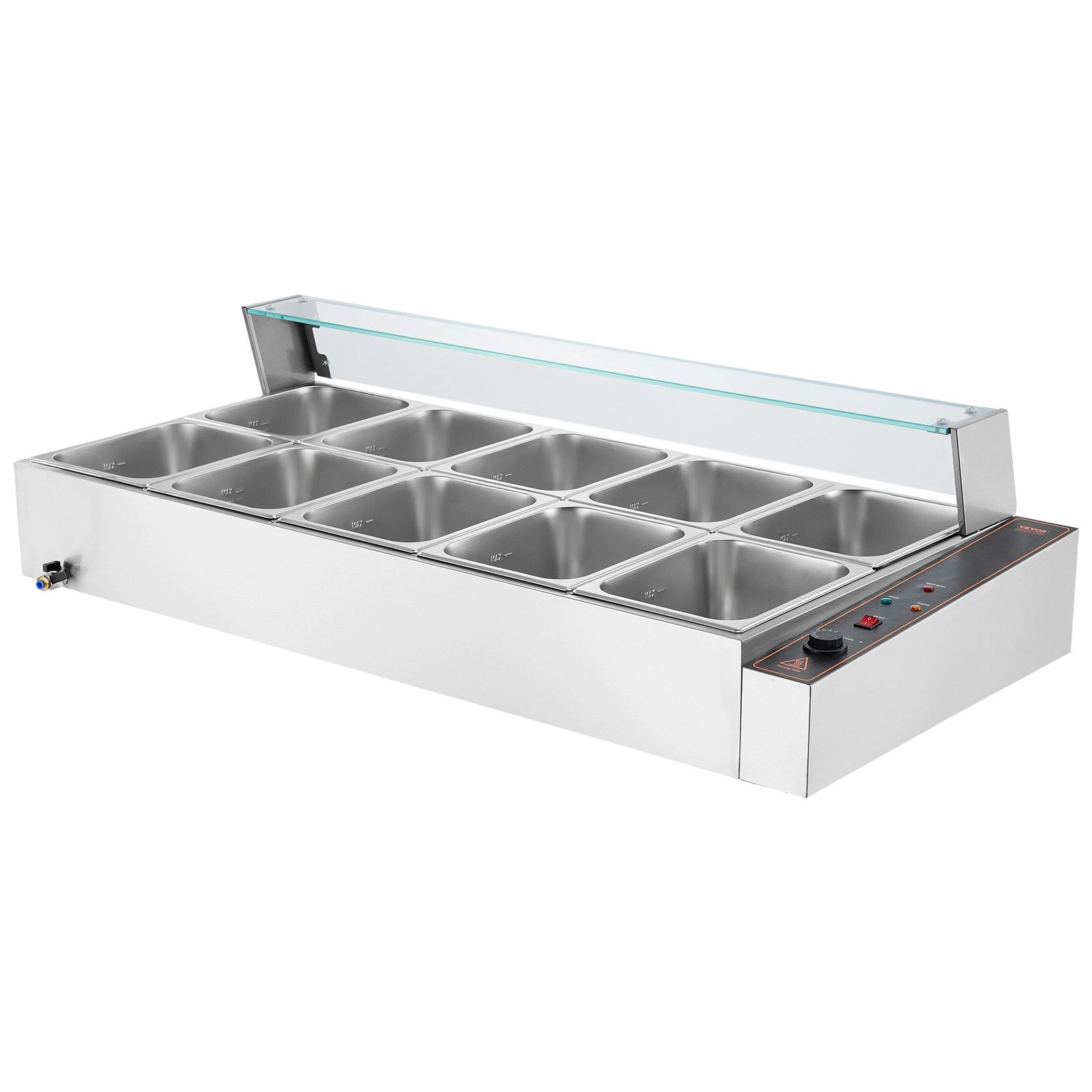 Elektrinis maisto šildytuvas VEVOR SC-TC-2110, 10 x 7,6 l talpa