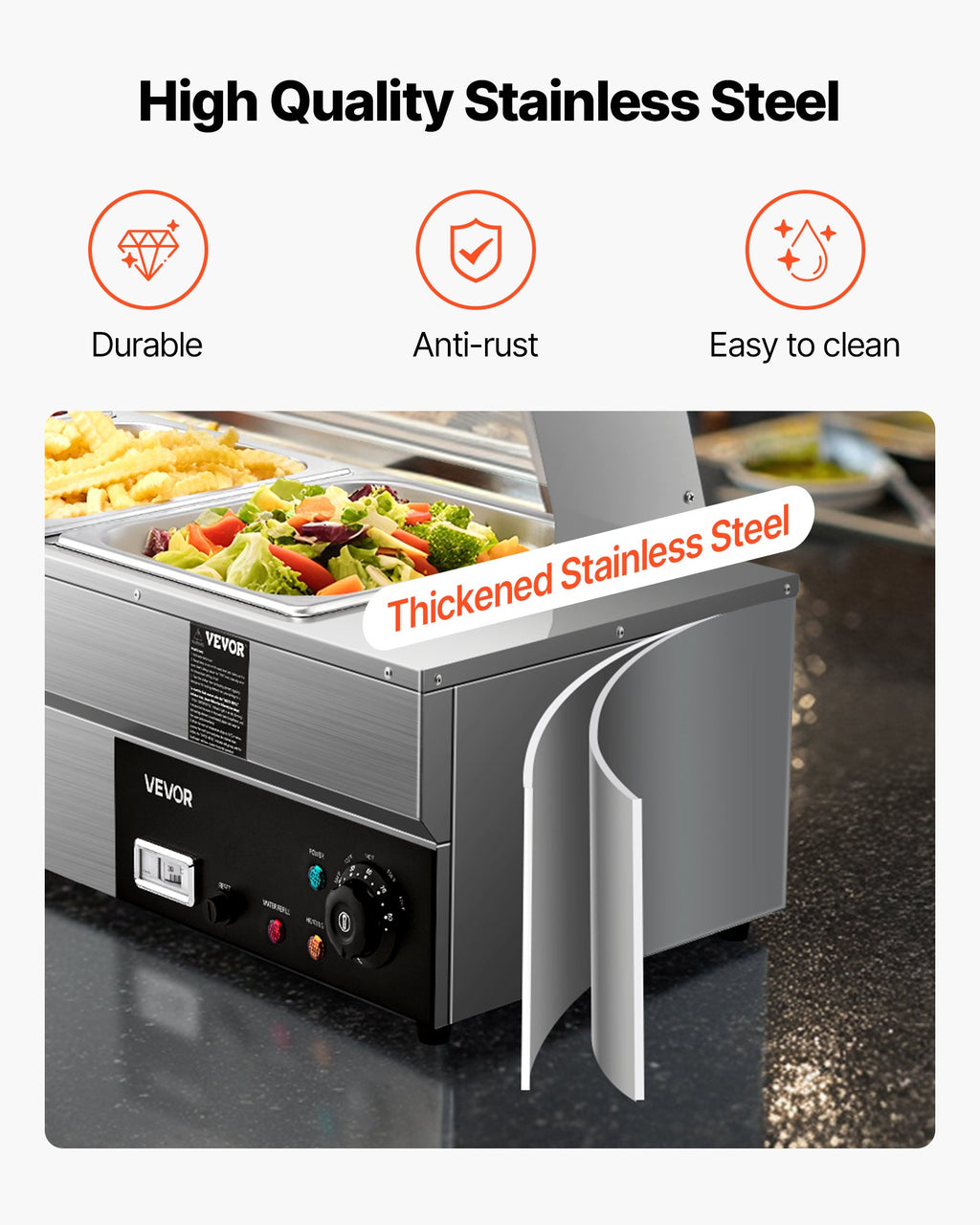 Elektrinis maisto šildytuvas VEVOR SC-TC-215, 1700 W