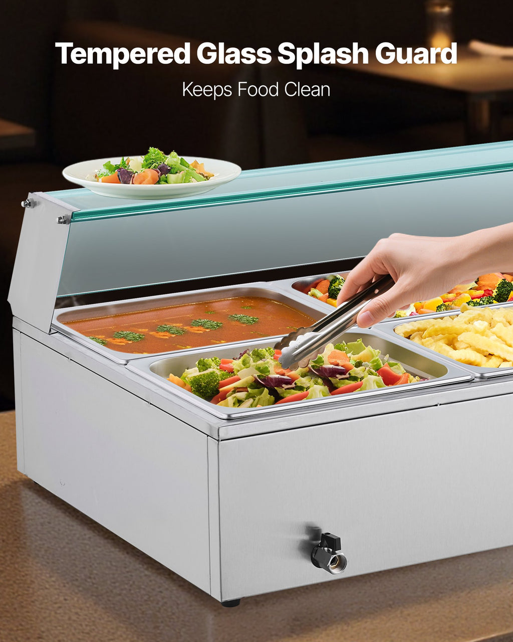Maisto šildytuvas (Bain Marie) VEVOR M-2223, 1500W