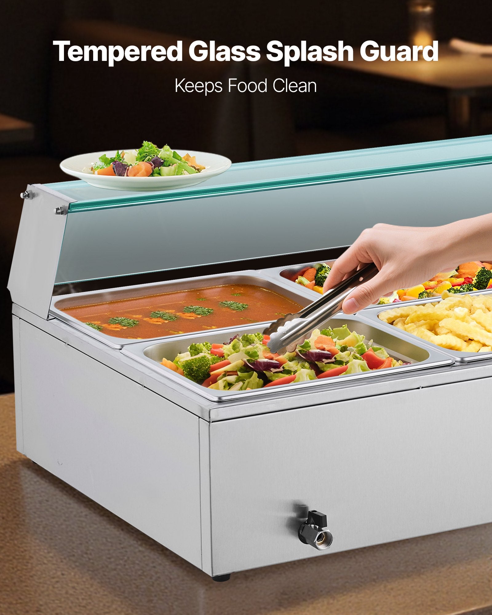 Maisto šildytuvas (Bain Marie) VEVOR M-2223, 1500W