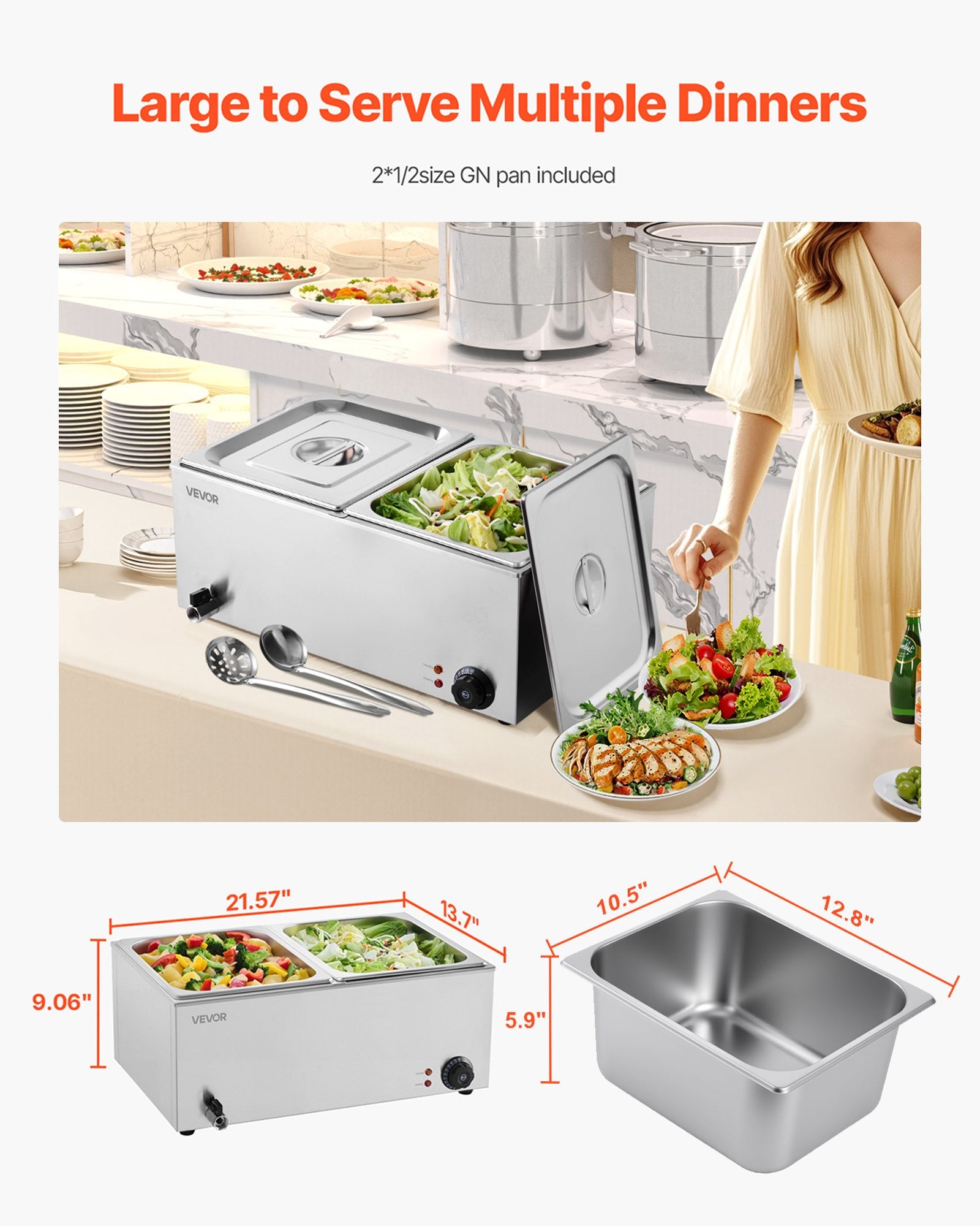 Maisto šildytuvas VEVOR M-112, 1200W