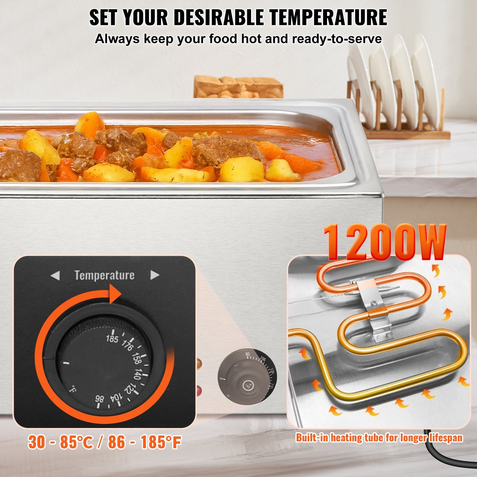 Maisto šildytuvas VEVOR M-100, 18 l, 1200 W