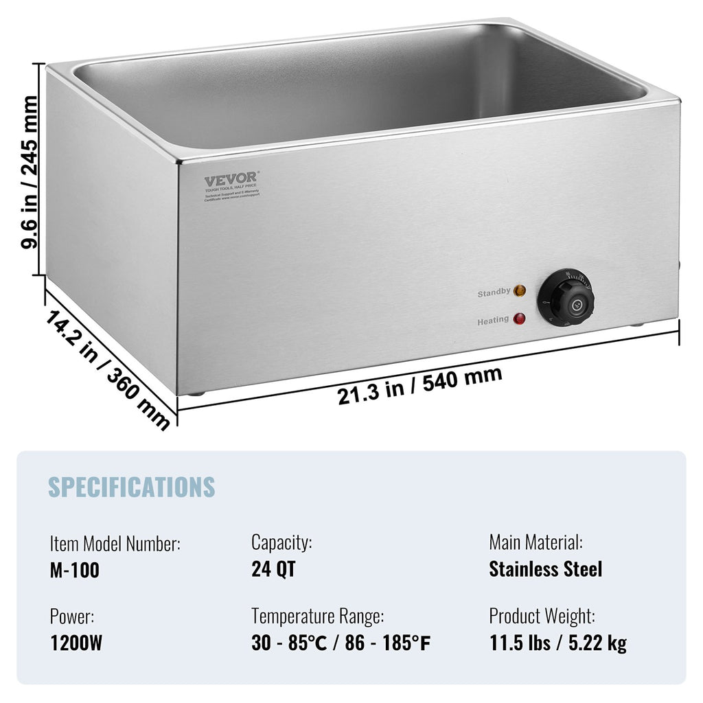Maisto šildytuvas VEVOR M-100, 18 l, 1200 W