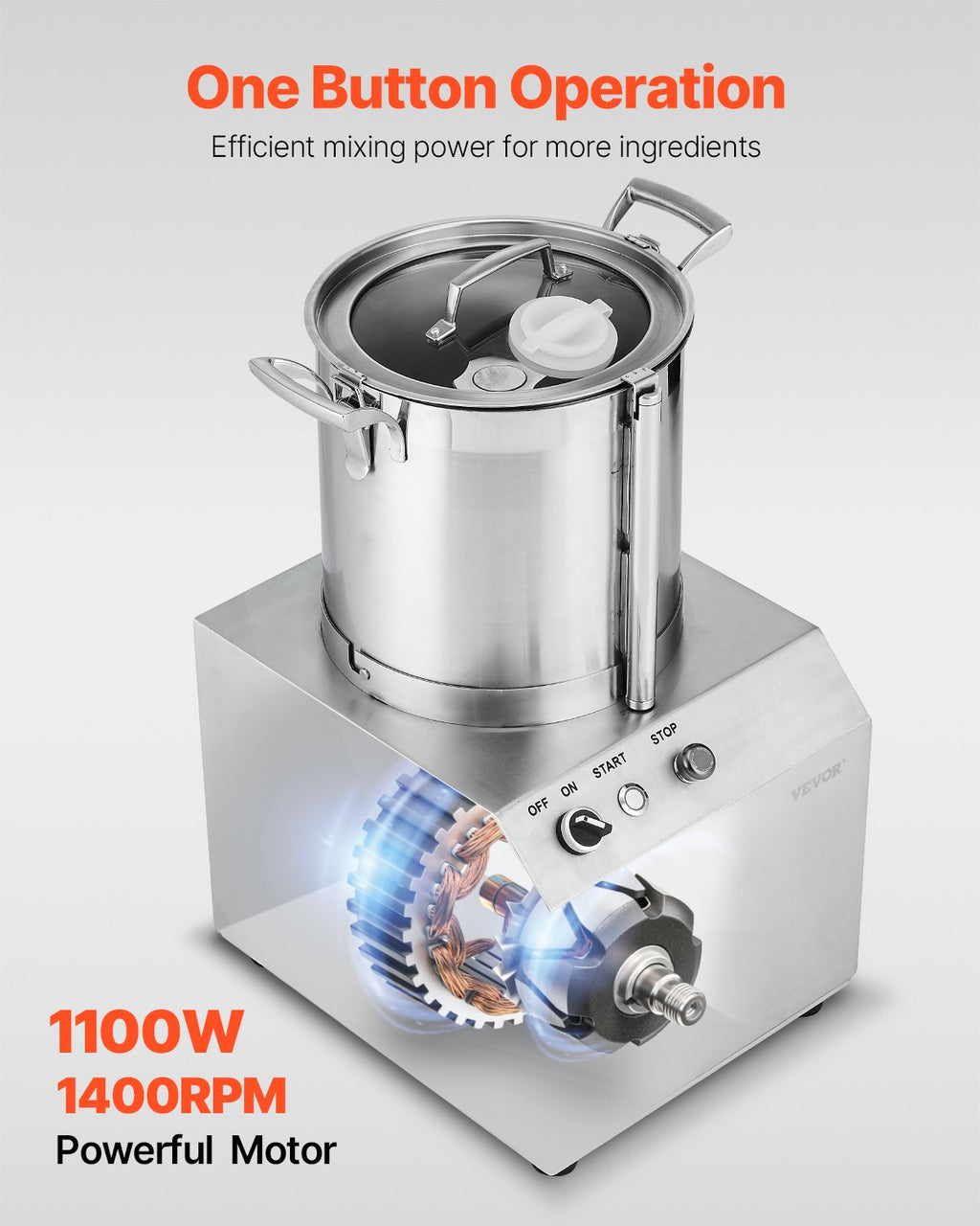 Maisto smulkintuvas VEVOR SC-7310, 10 l talpos