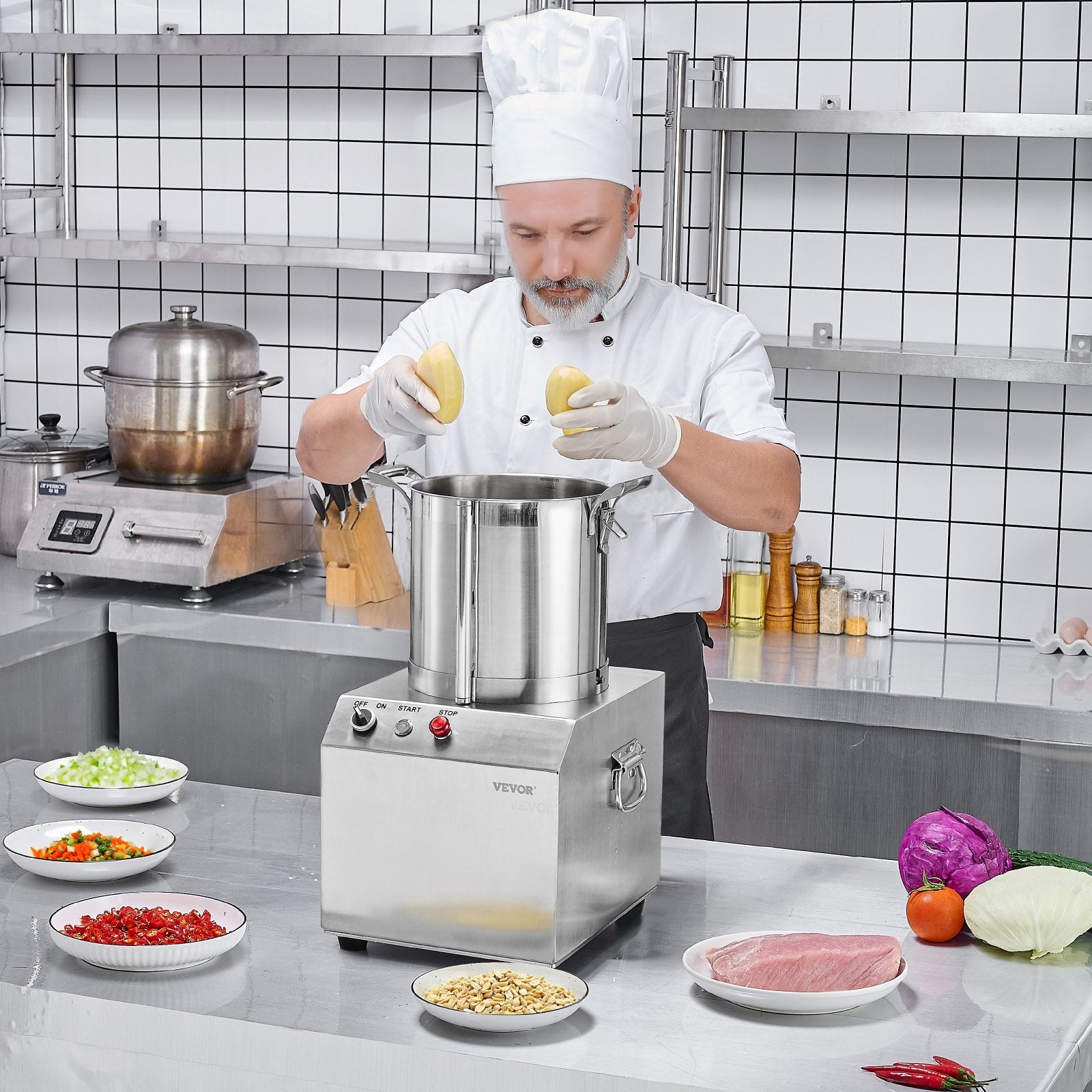Maisto smulkintuvas VEVOR SC-7310, 10 l talpos