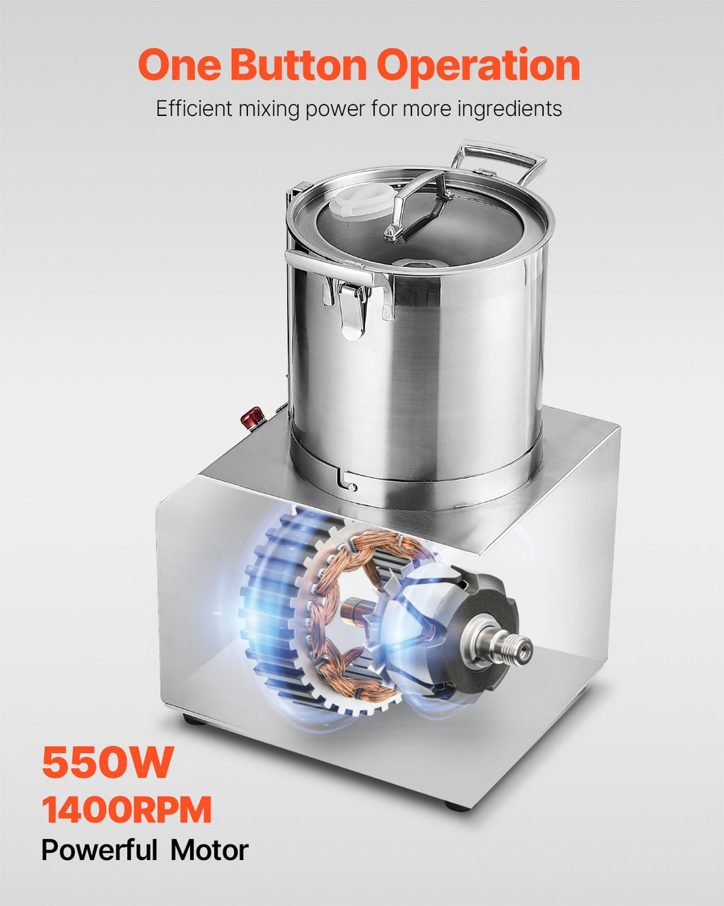 Maisto smulkintuvas VEVOR SC-7304, 4 l talpos