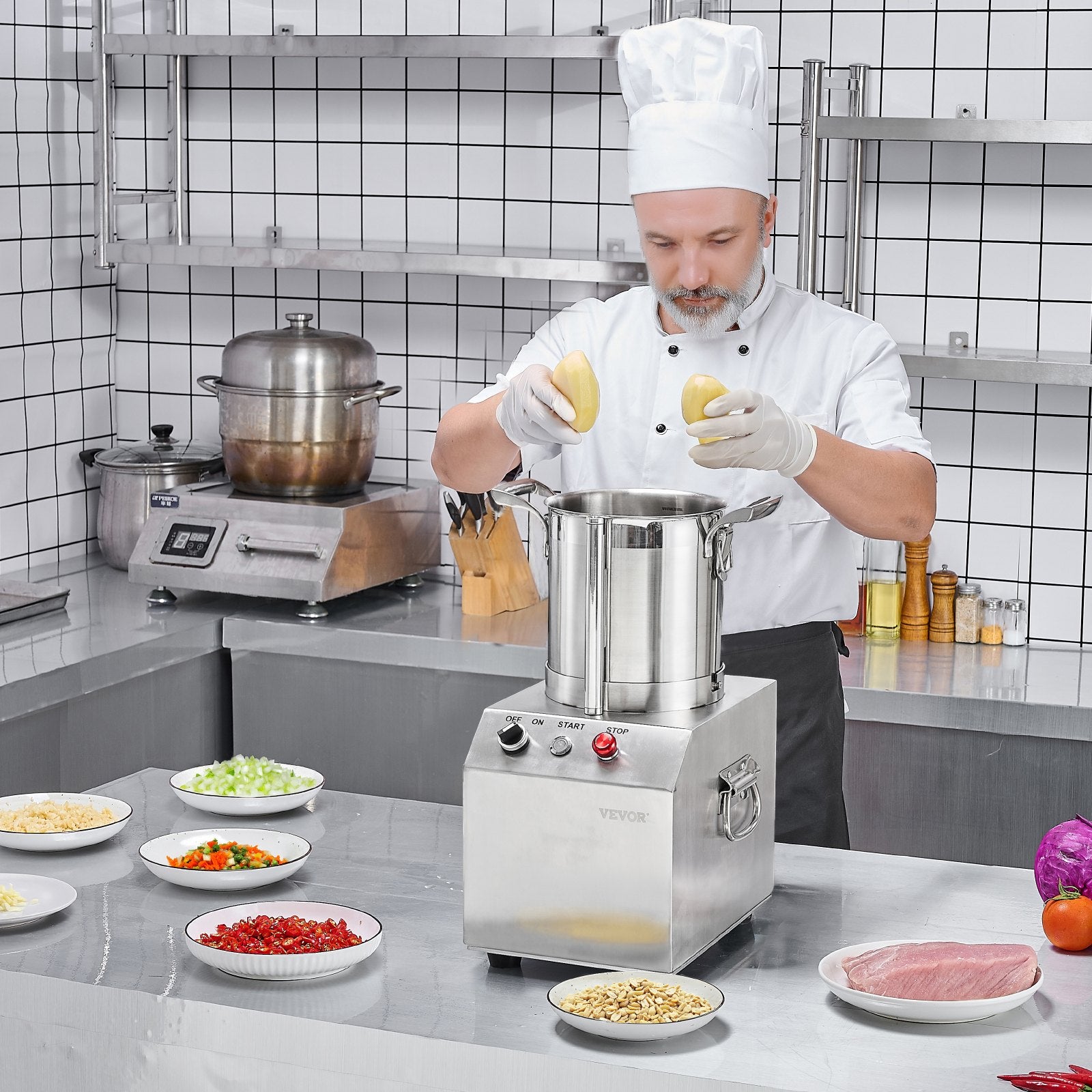 Maisto smulkintuvas VEVOR SC-7304, 4 l talpos
