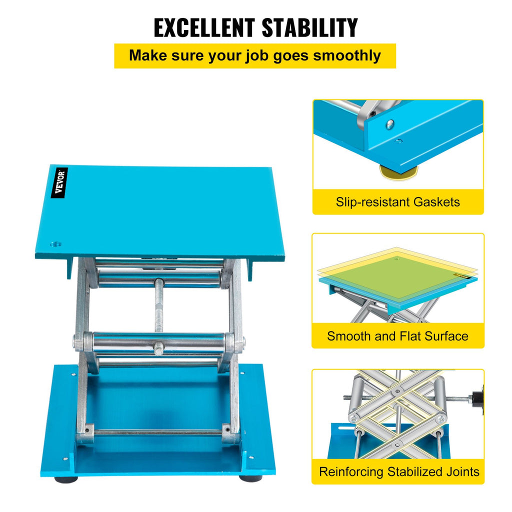 Laboratorinis keltuvas VEVOR 8" x 8", 40 kg keliamoji galia