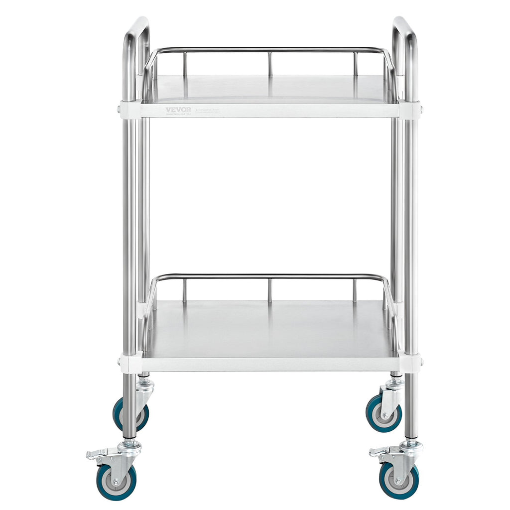 Laboratorinis vežimėlis VEVOR K-ST753, 2 lentynos, 100 kg apkrova