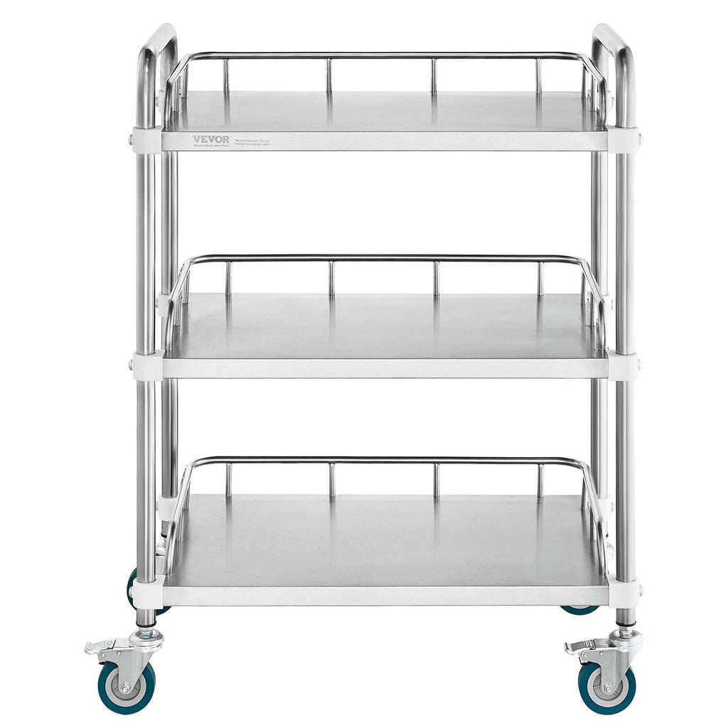 Laboratorinis vežimėlis VEVOR K-ST756, 3 lentynos