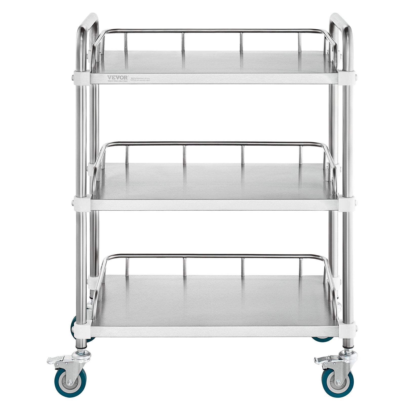 Laboratorinis vežimėlis VEVOR K-ST756, 3 lentynos