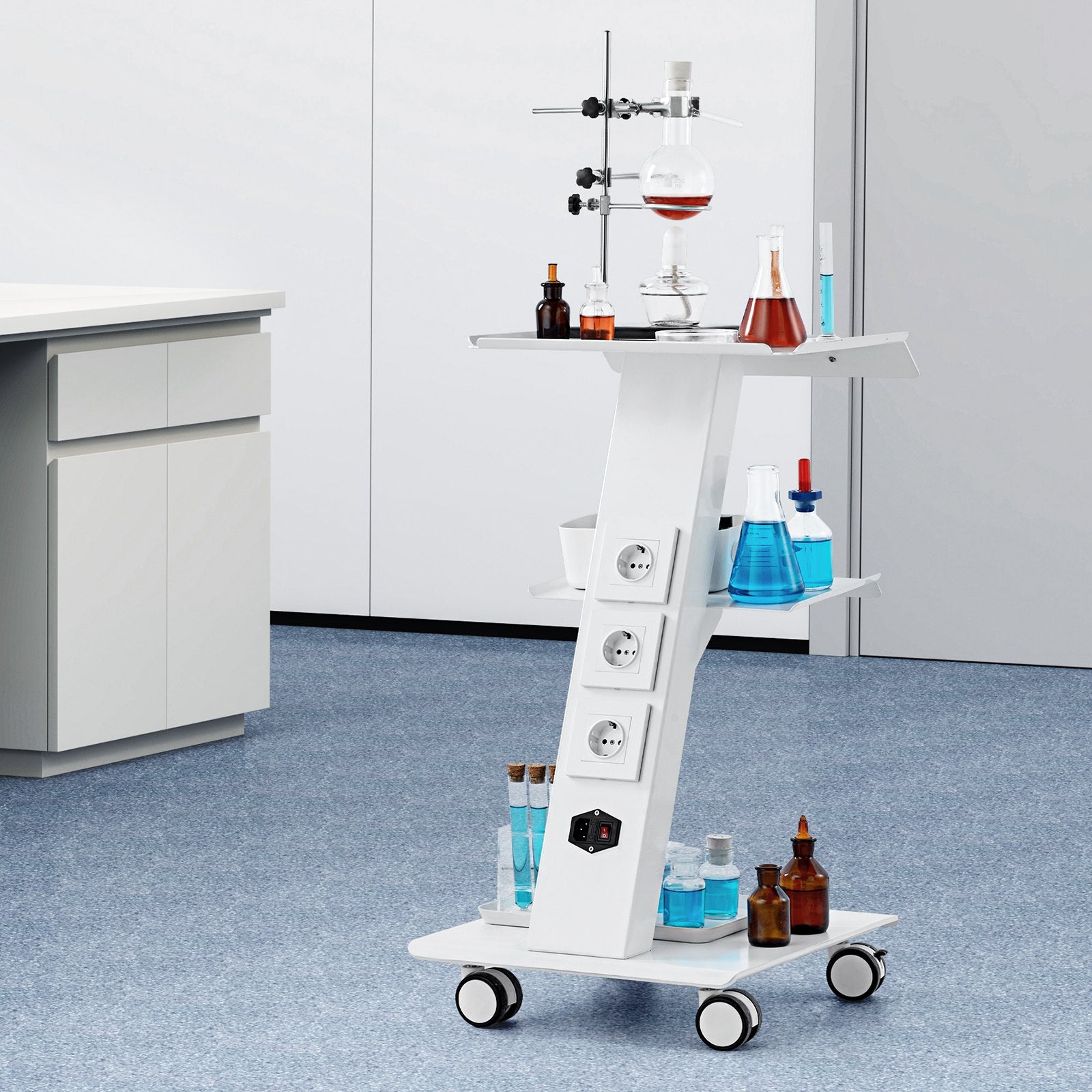 Laboratorinis vežimėlis VEVOR K-SH001, 100 kg apkrova