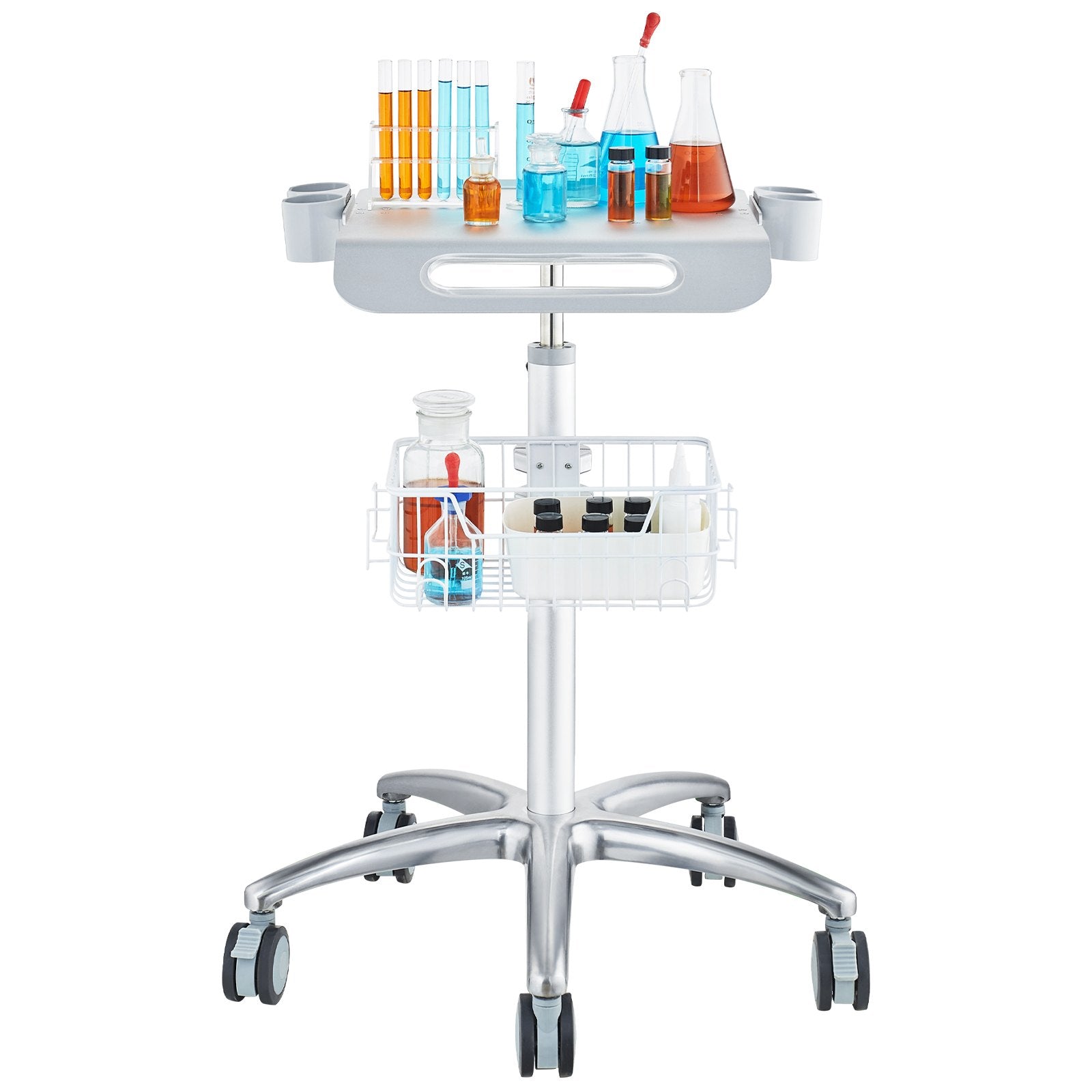 Medicininis ir grožio salonų vežimėlis VEVOR K-SH003, reguliuojamas aukštis 680–1090 mm