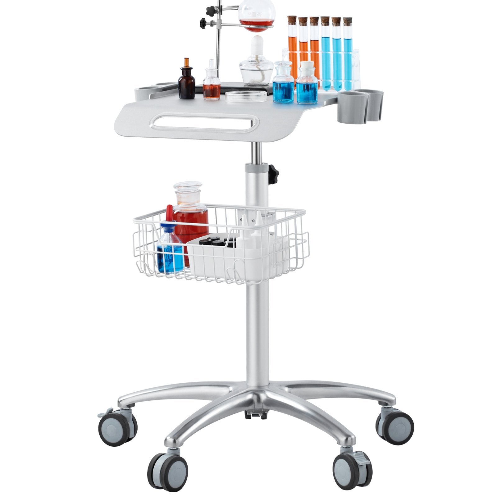 Medicininis ir grožio salonų vežimėlis VEVOR K-SH003, reguliuojamas aukštis 680–1090 mm