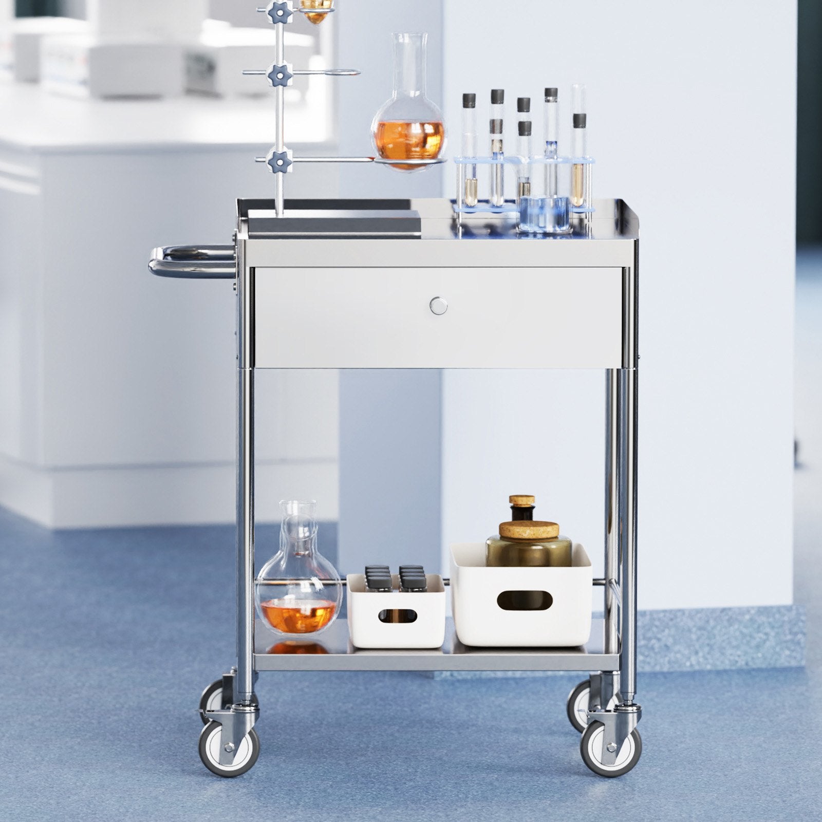 Medicininis vežimėlis VEVOR 141002, 100 kg apkrova