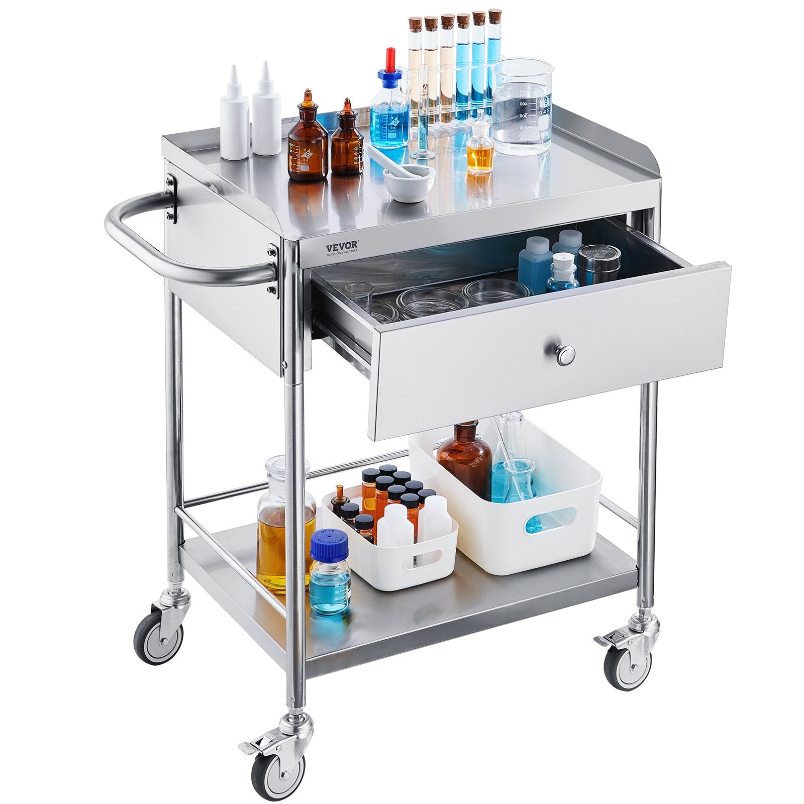 Medicininis vežimėlis VEVOR 141002, 100 kg apkrova