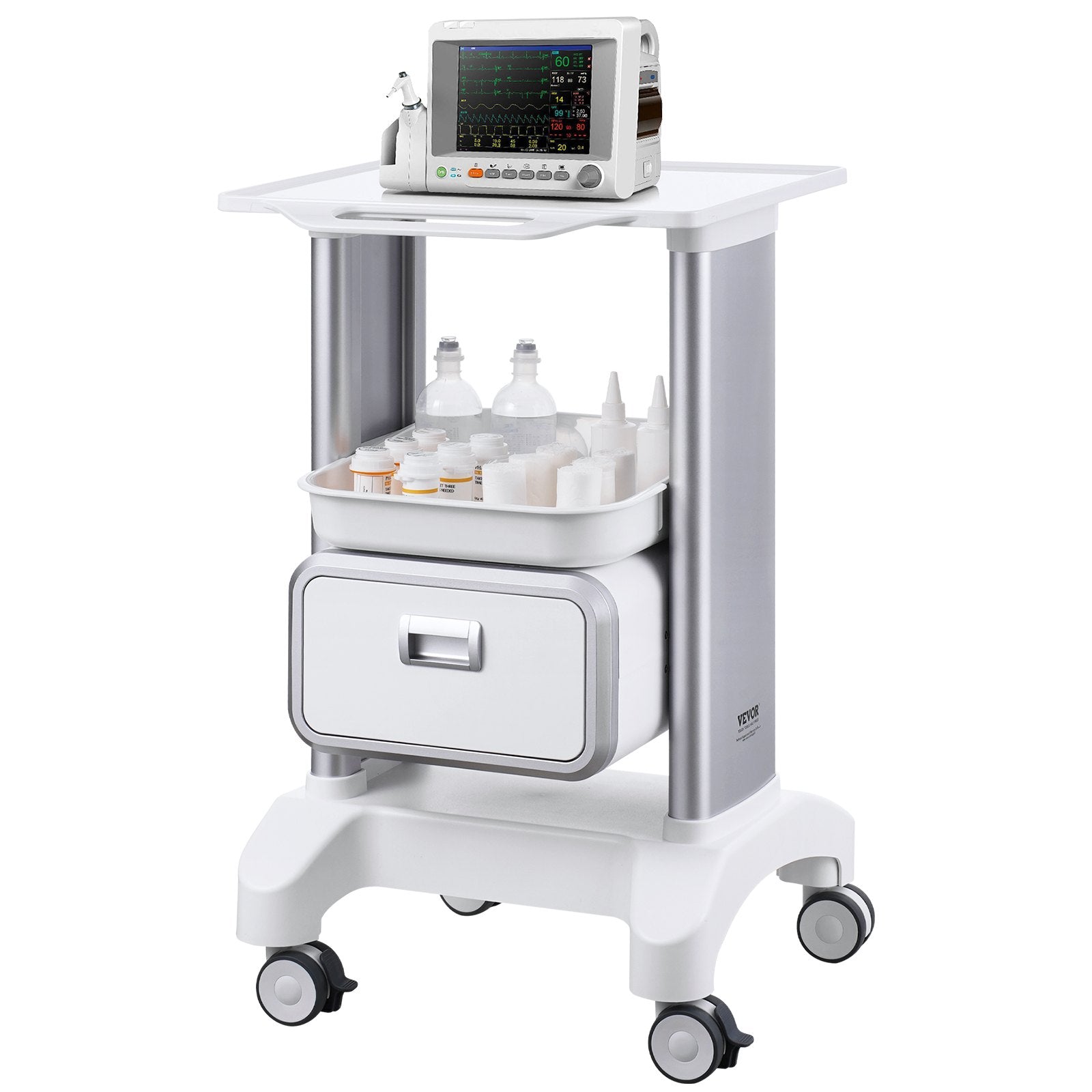 Laboratorinis vežimėlis VEVOR Y-1T1C, 50 kg apkrova