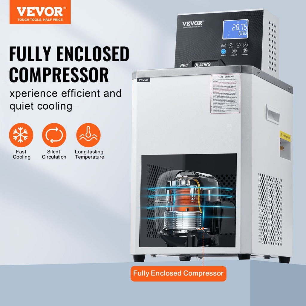 Laboratorinis cirkuliacinis aušintuvas VEVOR DC-0506, 6 l talpos
