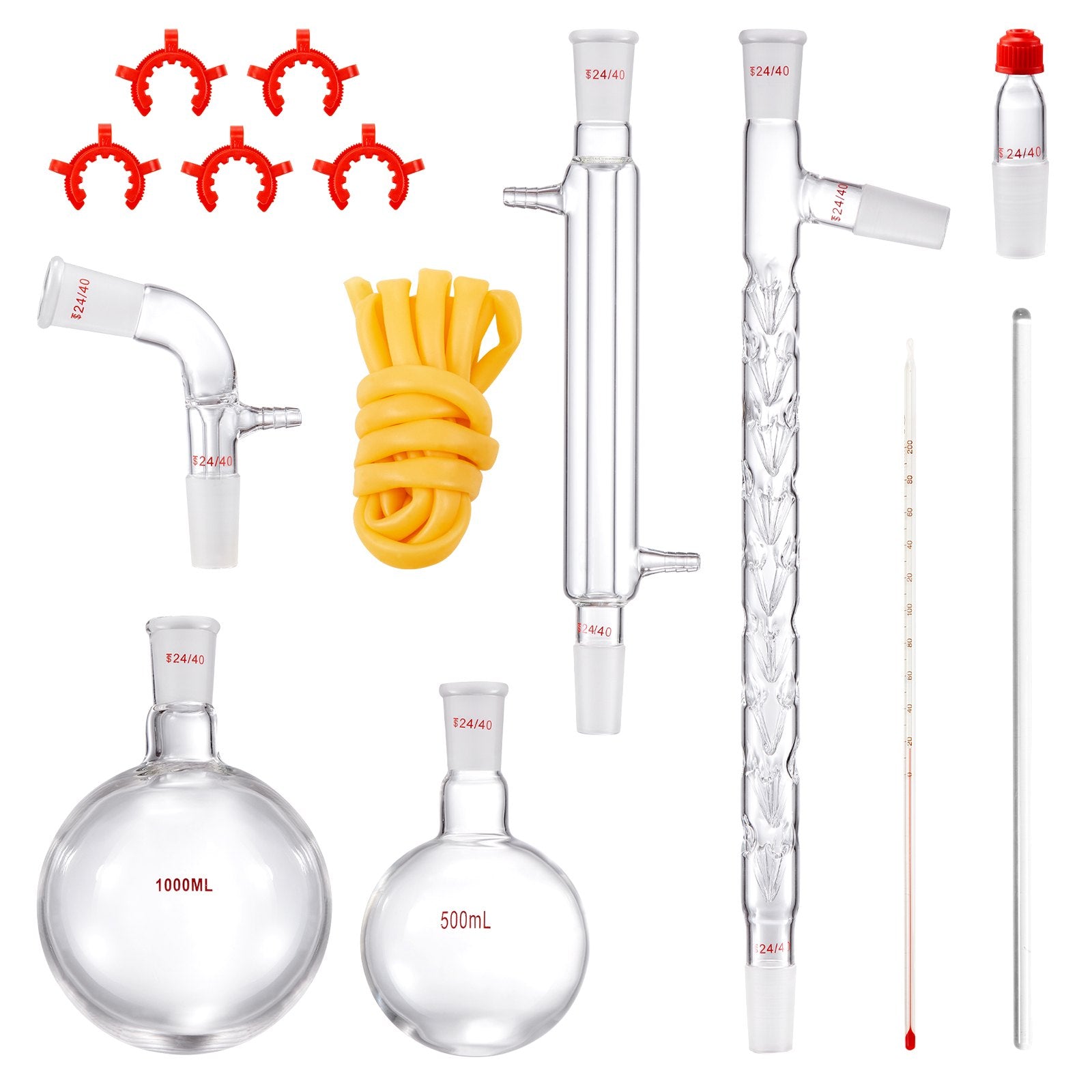 Laboratorinis distiliavimo rinkinys VEVOR YHEO-6, 1000 ml