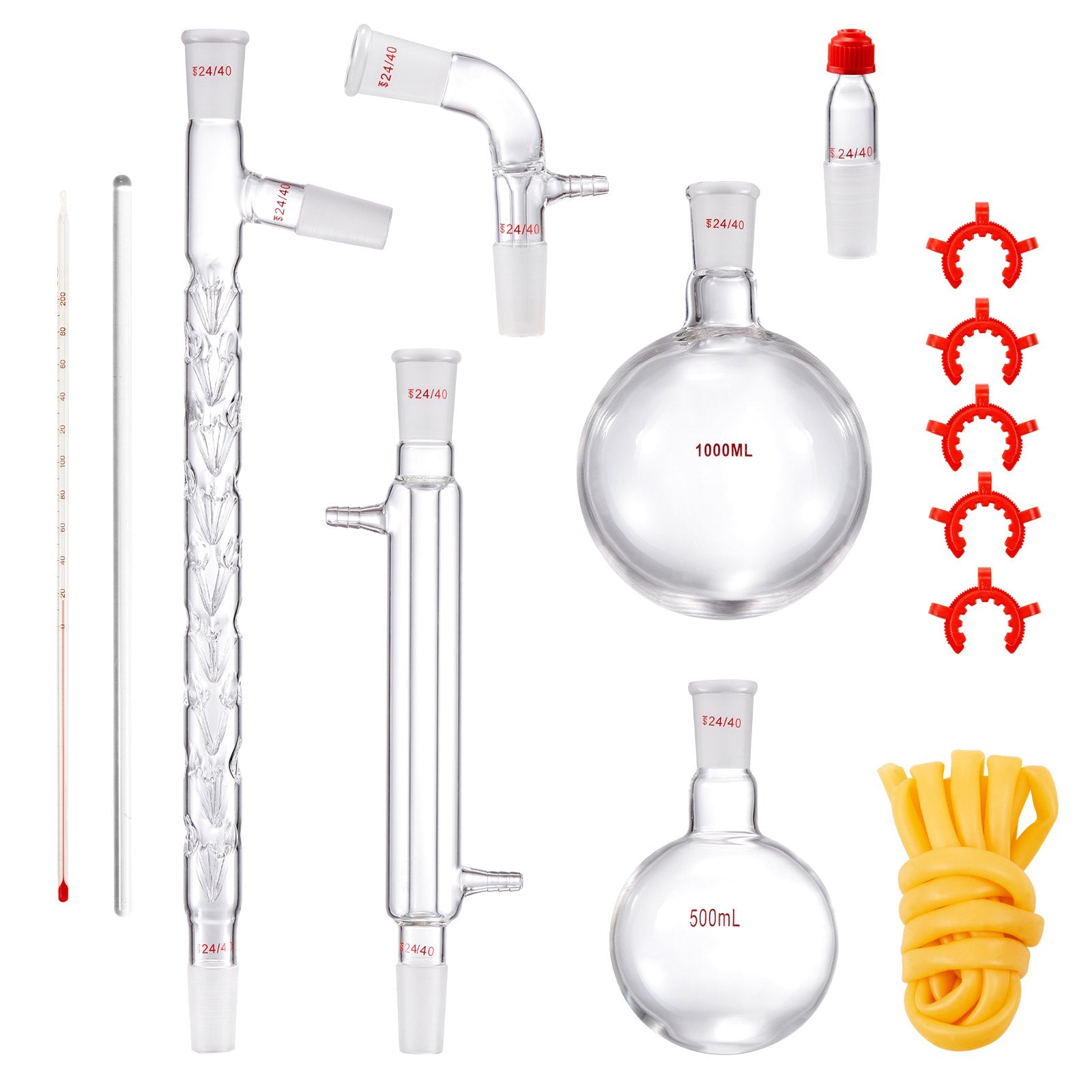 Laboratorinis distiliavimo rinkinys VEVOR YHEO-6, 1000 ml