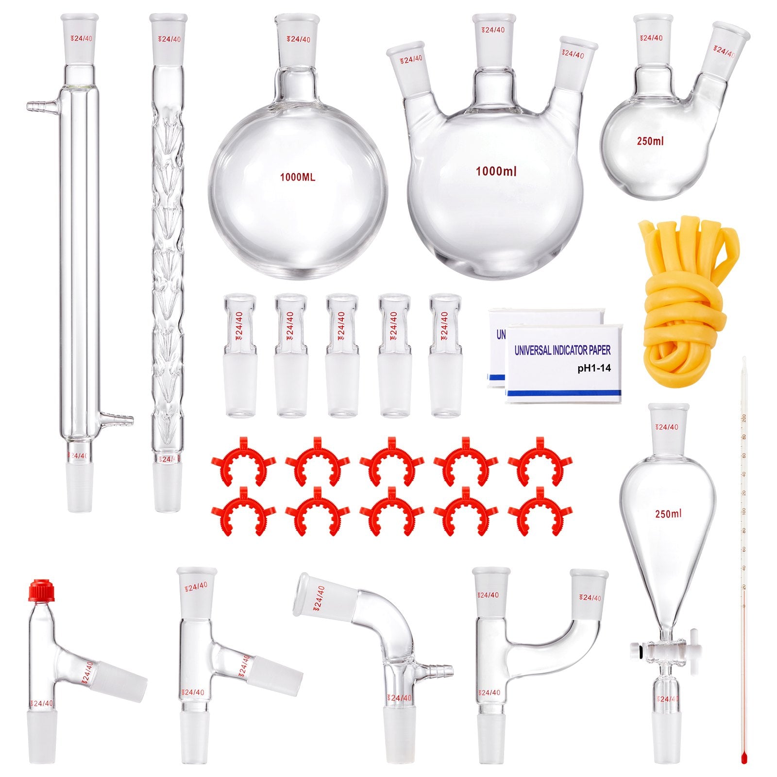 Laboratorinis distiliavimo rinkinys VEVOR YHEO-8, 1000 ml