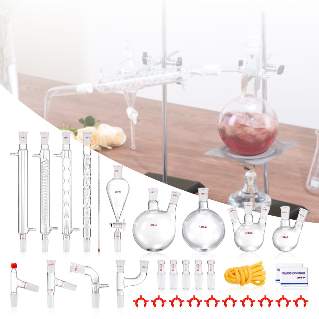 Laboratorinis distiliavimo rinkinys VEVOR YHEO-7, 1000 ml