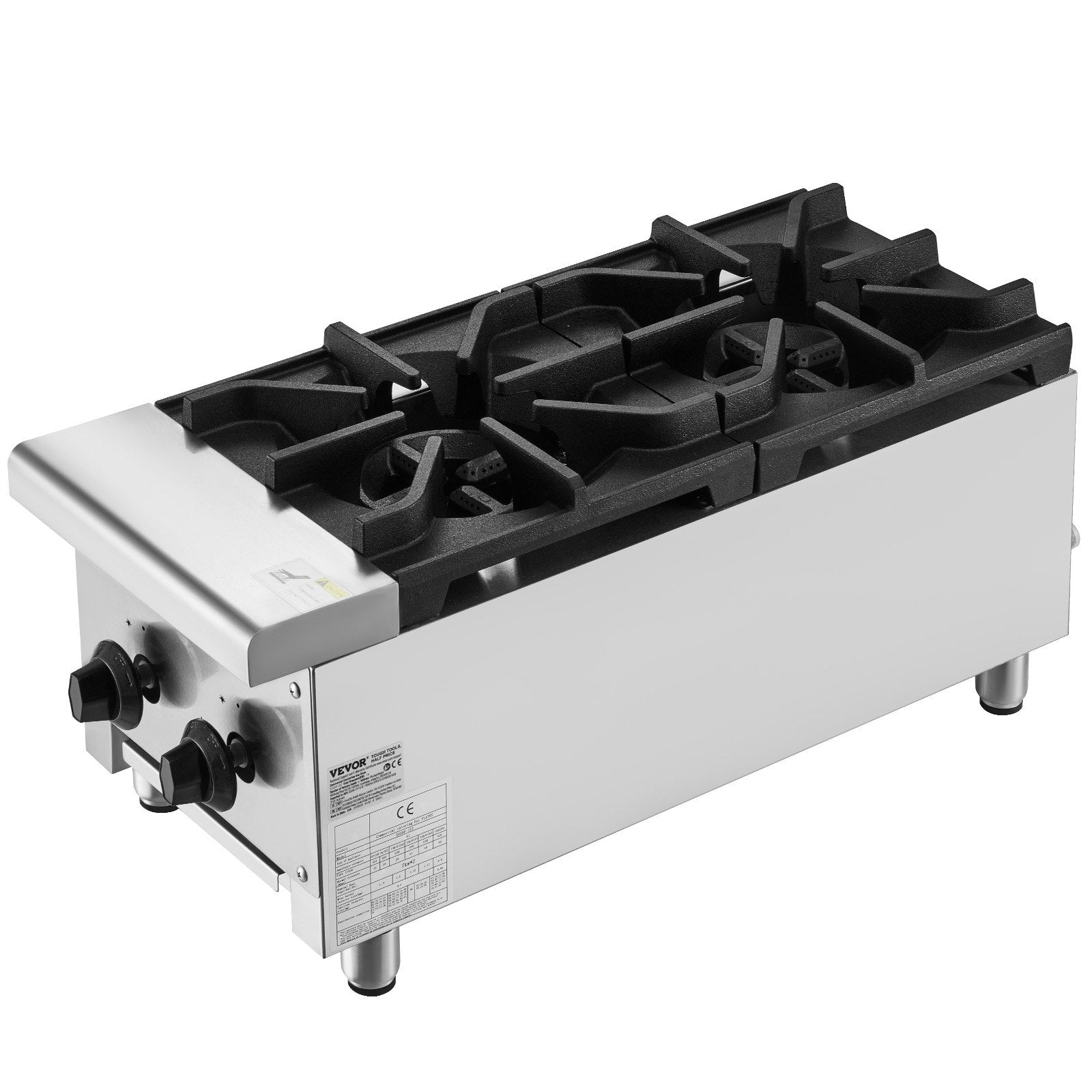 Profesionali dujinė viryklė VEVOR EUGHP-212, 14 kW