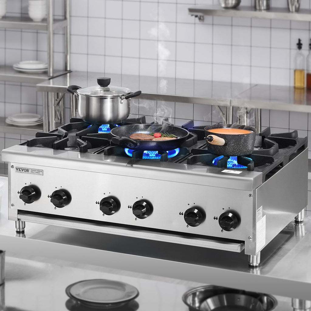Pramoninė dujinė viryklė VEVOR EUGHP-636, 42 kW