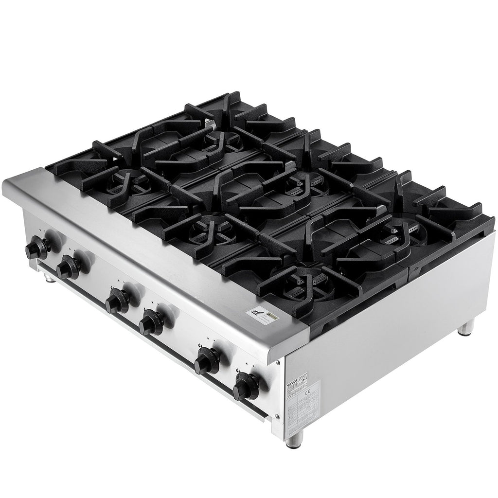 Pramoninė dujinė viryklė VEVOR EUGHP-636, 42 kW