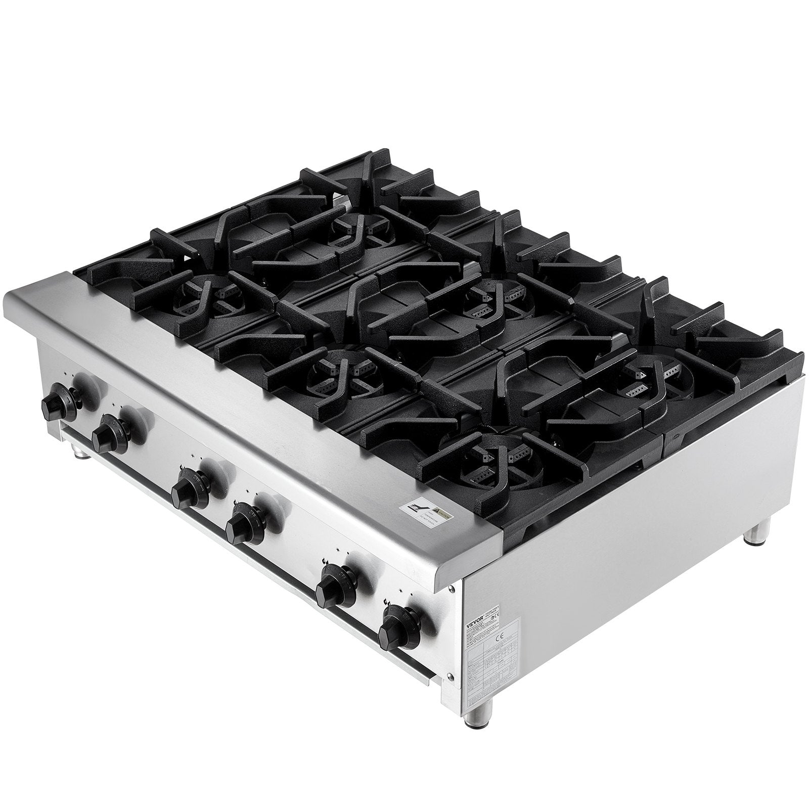 Pramoninė dujinė viryklė VEVOR EUGHP-636, 42 kW