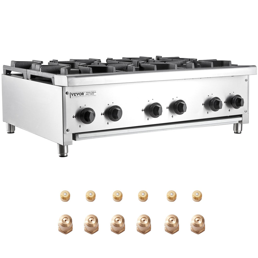 Pramoninė dujinė viryklė VEVOR EUGHP-636, 42 kW