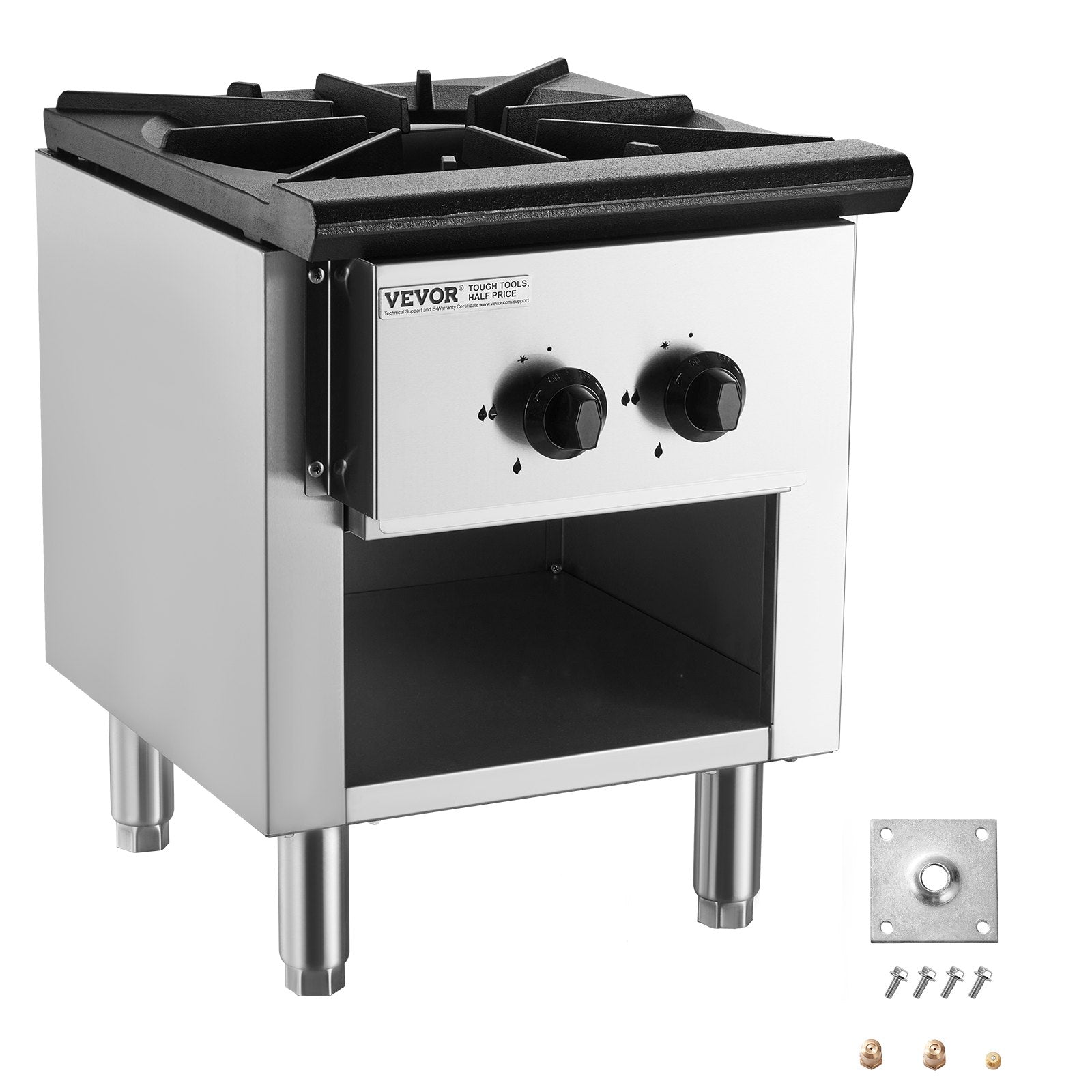 Pramoninė dujinė viryklė su spintele VEVOR EUGSP-18-25, 26 kW