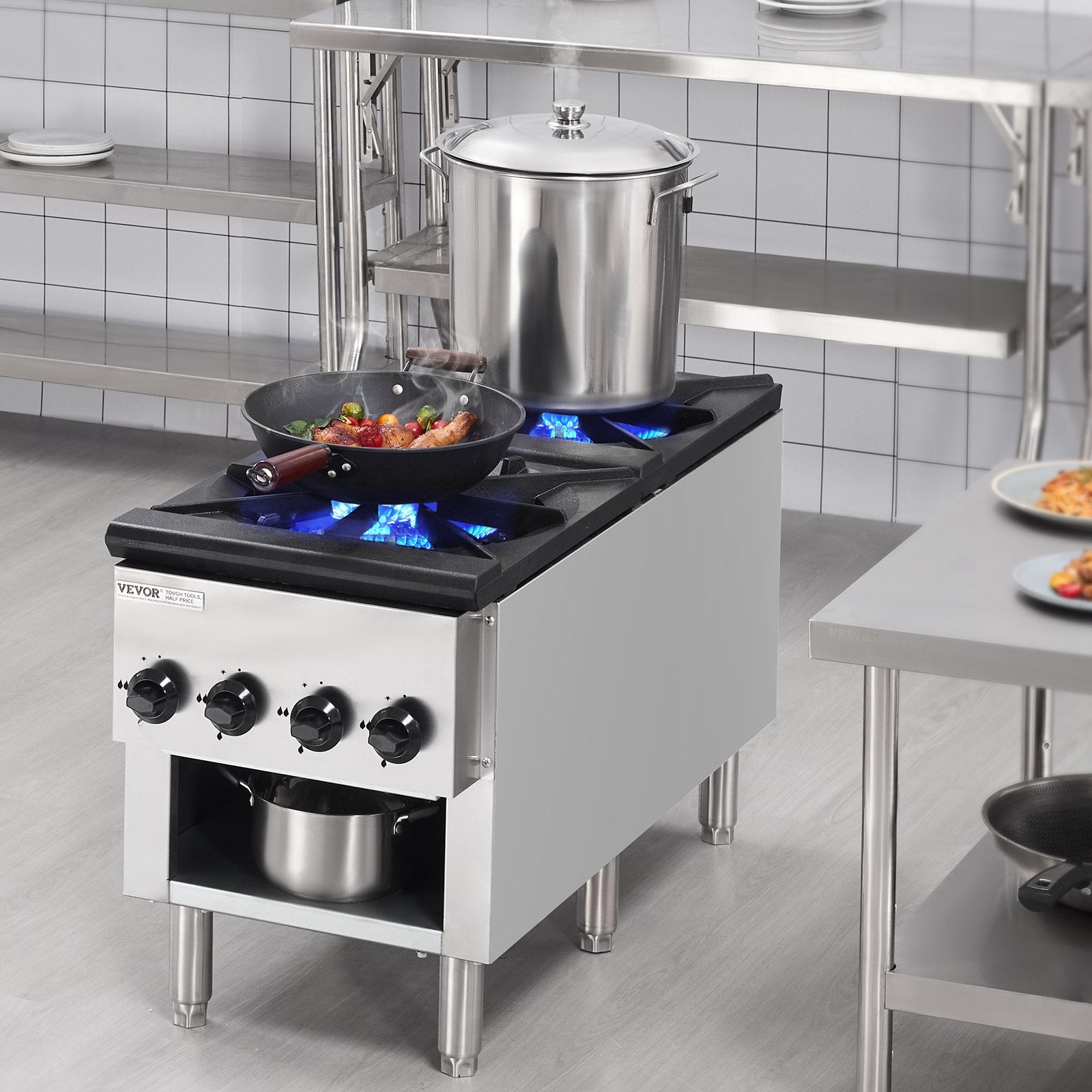 Pramoninė dujinė viryklė VEVOR EUGSP-18-25D, 52 kW