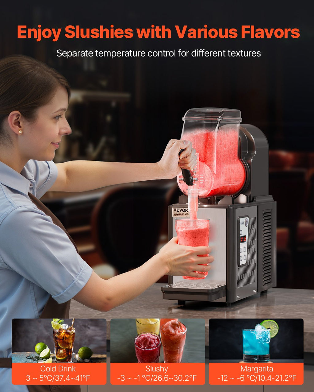 Šaldytų gėrimų gaminimo aparatas VEVOR XRJ4LX1, 4 l talpa