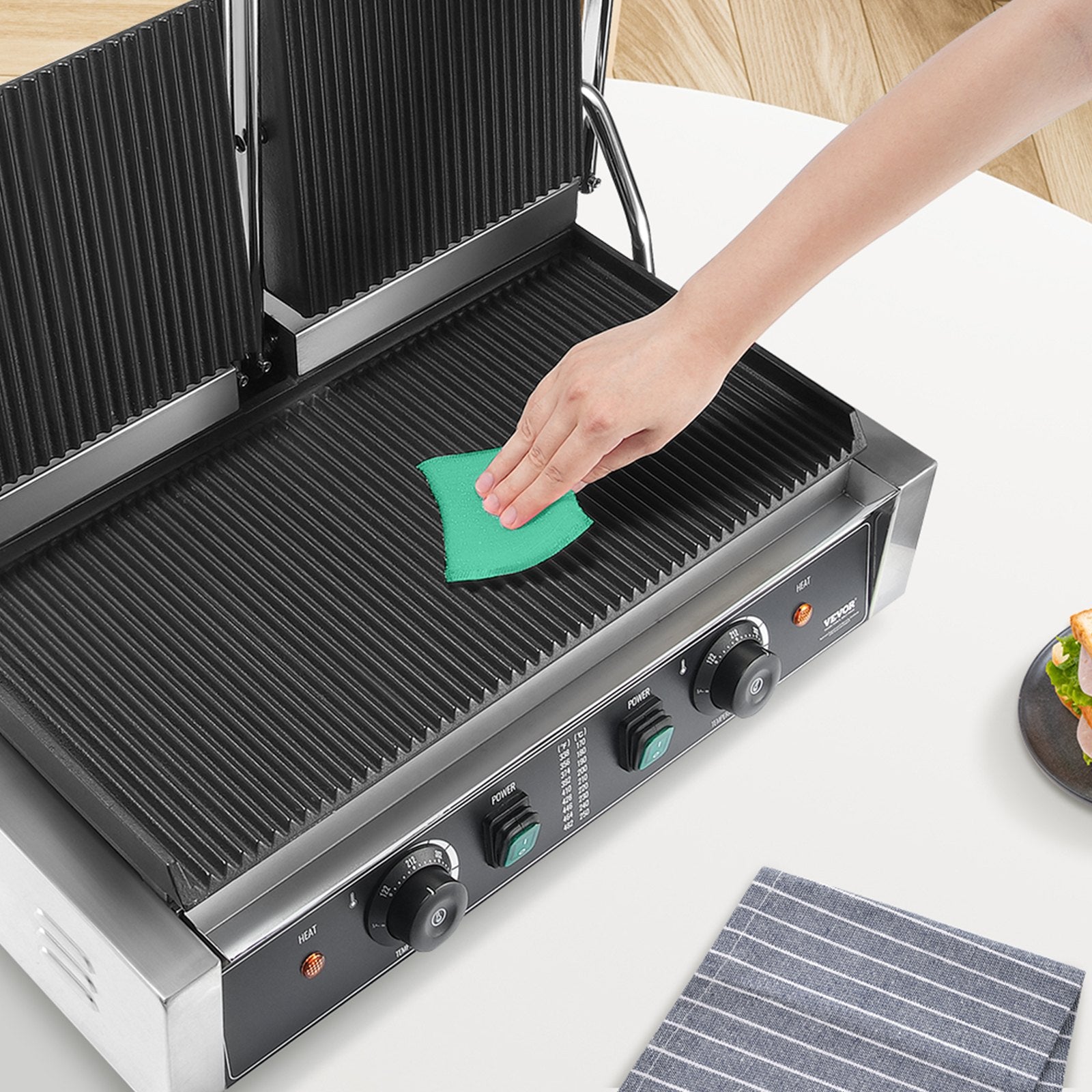 Profesionalus kontaktinis grilis VEVOR HT-813, 3600W