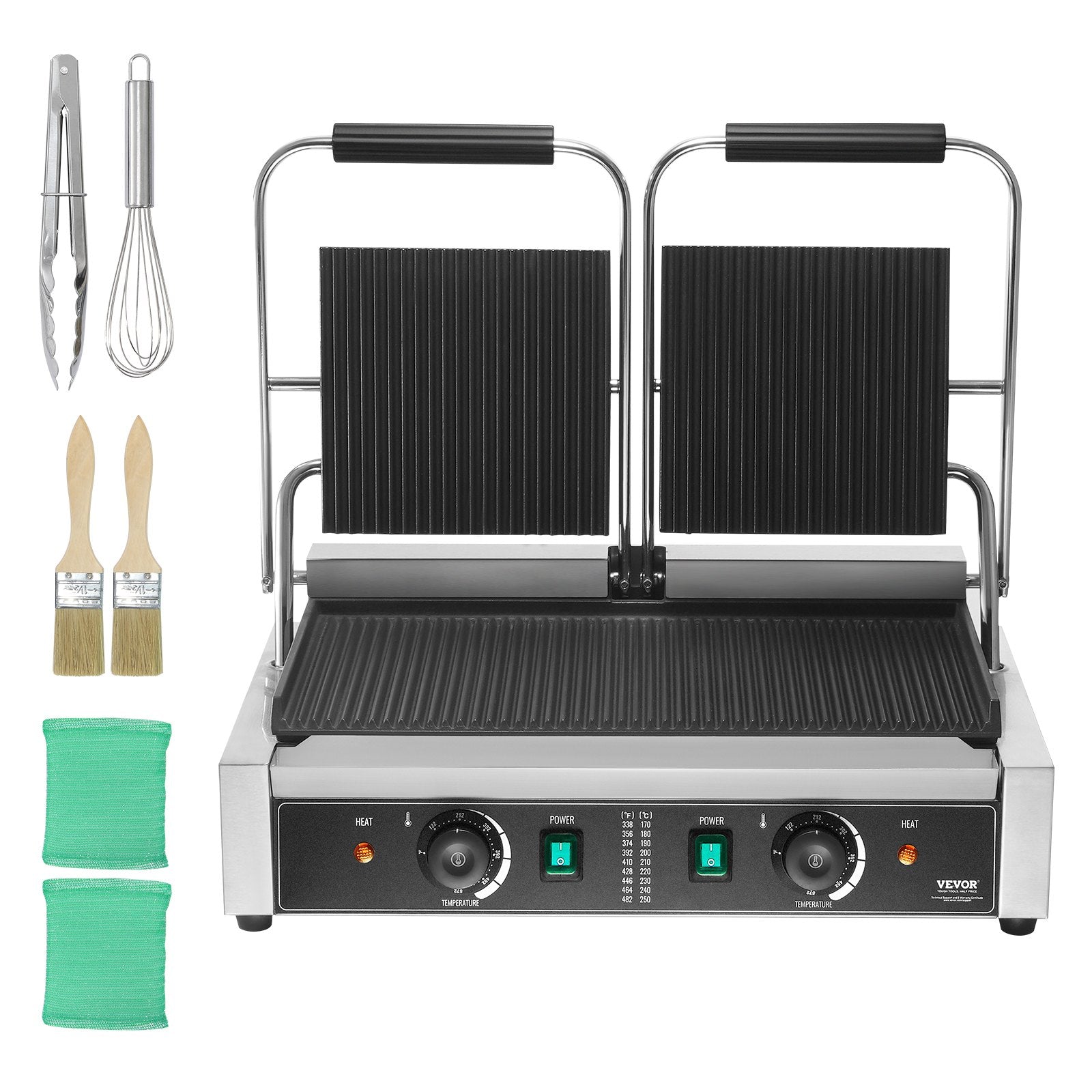 Profesionalus kontaktinis grilis VEVOR HT-813, 3600W