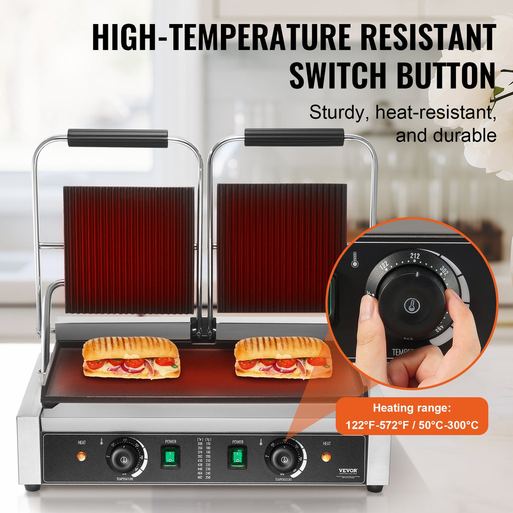 Kontaktinis grilis VEVOR HT-813A, 3600W
