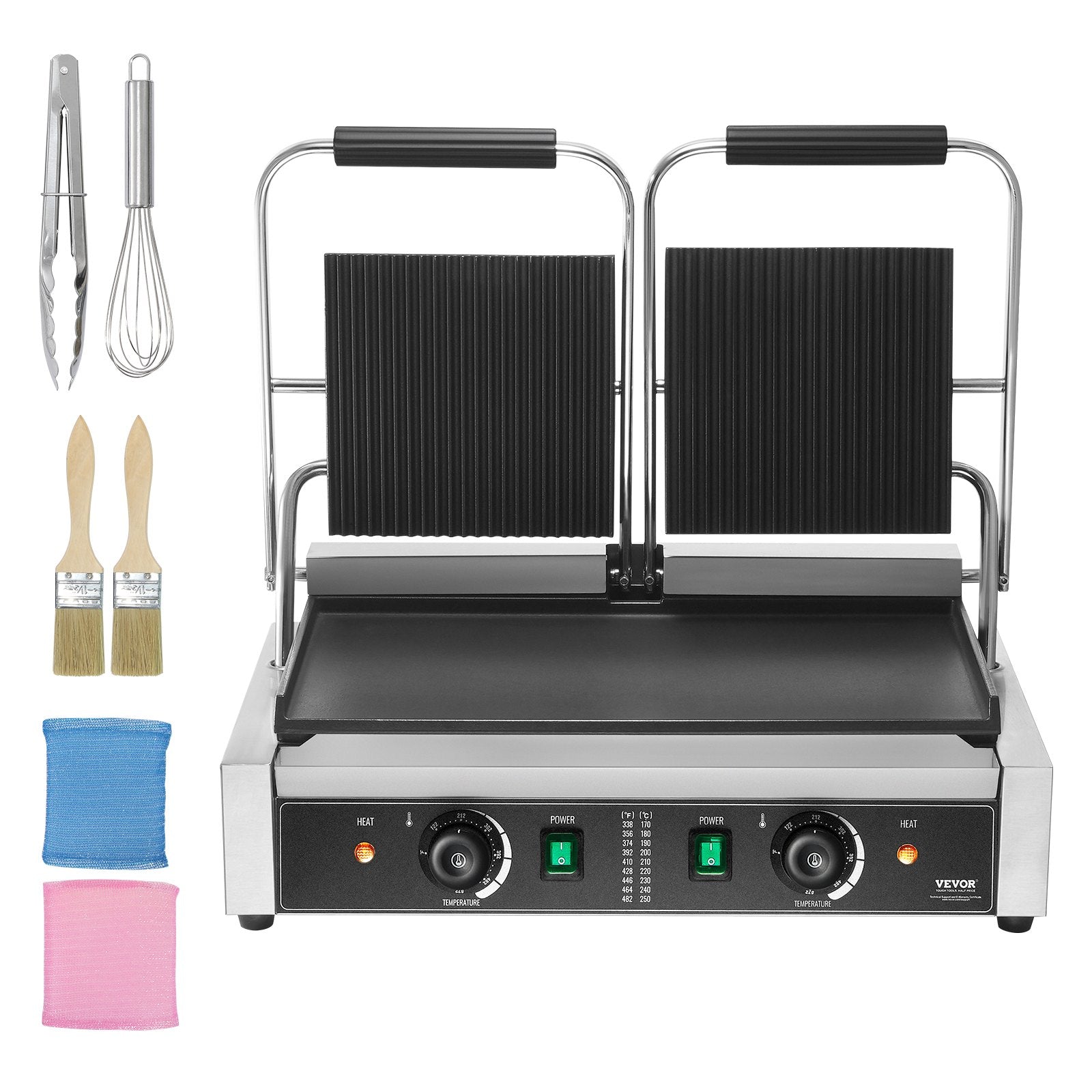 Kontaktinis grilis VEVOR HT-813A, 3600W